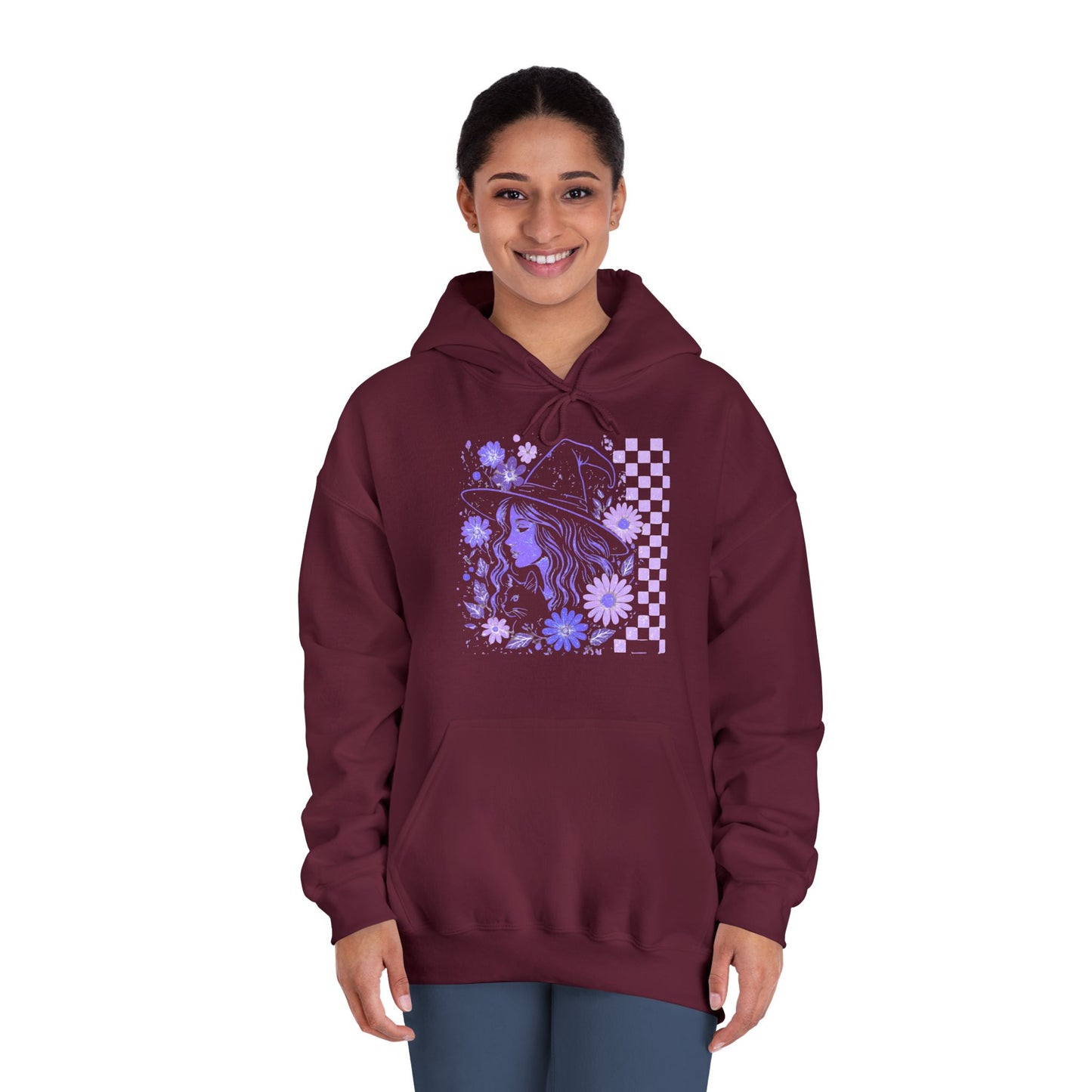 Sweatshirt Whimsical Floral Unisex Hooded Sweatshirt Casual Wear Streetwear Gift for Her Cozy Sweatshirt Spring Fashion Halloween
