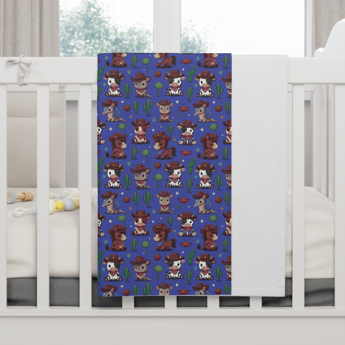 Cozy Fleece Baby Blanket with Playful Animal Print