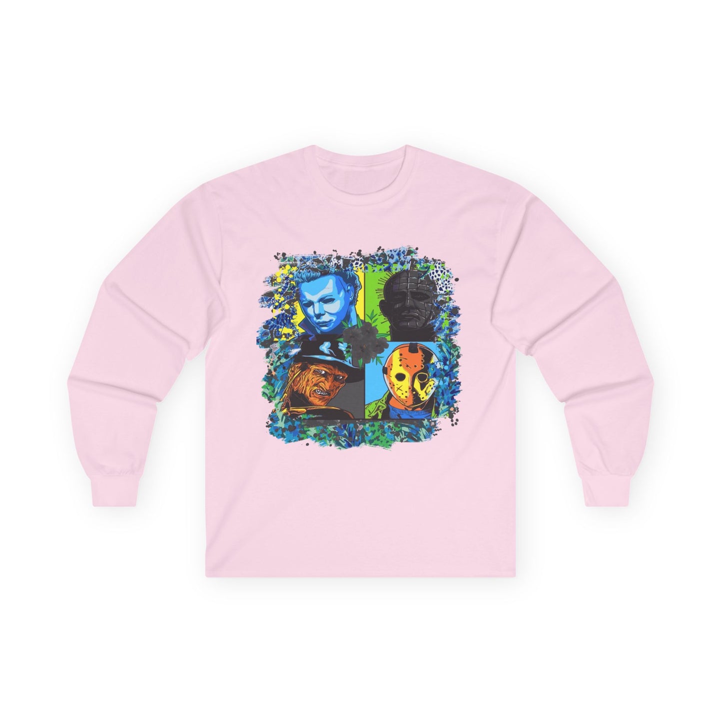 T-Shirt Artistic Long Sleeve Tee Unique Graphic Apparel Unisex Casual Wear Gift for Art Lovers Eco-Friendly Fashion Comfortable Layering Halloween