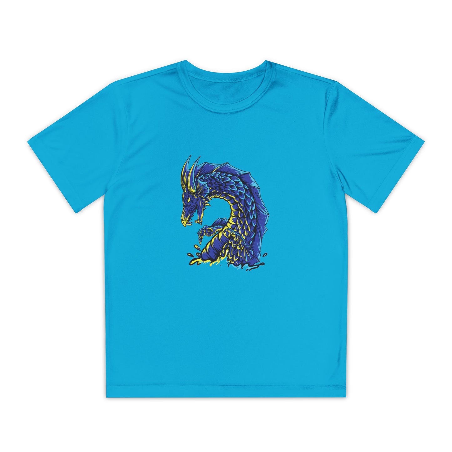 T-Shirt Youth Dragon Graphic Tee Competitive Spirit Shirt for Kids Epic Dragon Art Birthday Gift Sports Event Apparel