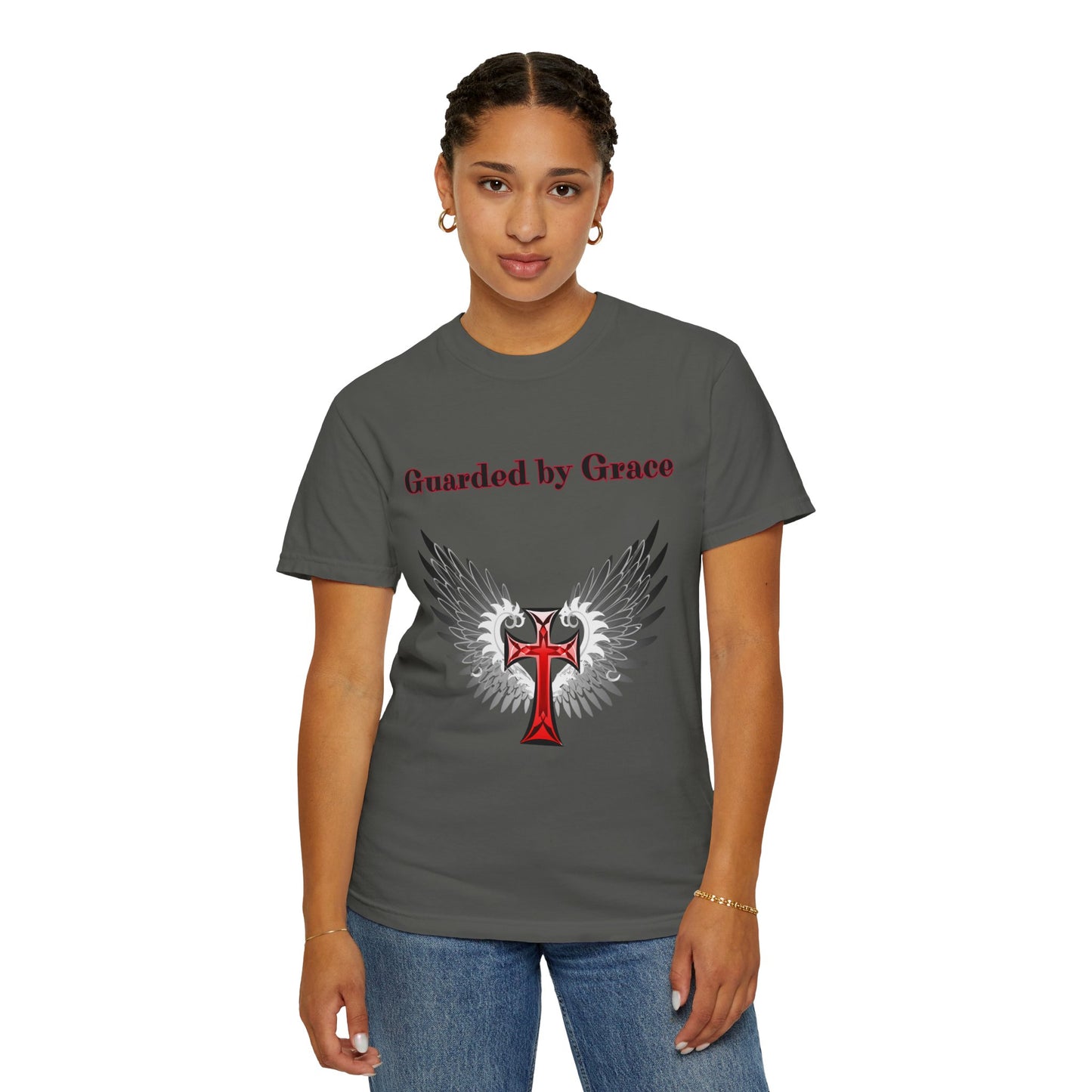 T-Shirt Guarded by Grace Unisex T-Shirt with Wings Design Christian Apparel Unique Gift Faith-based Fashion Inspirational SpiritualTee
