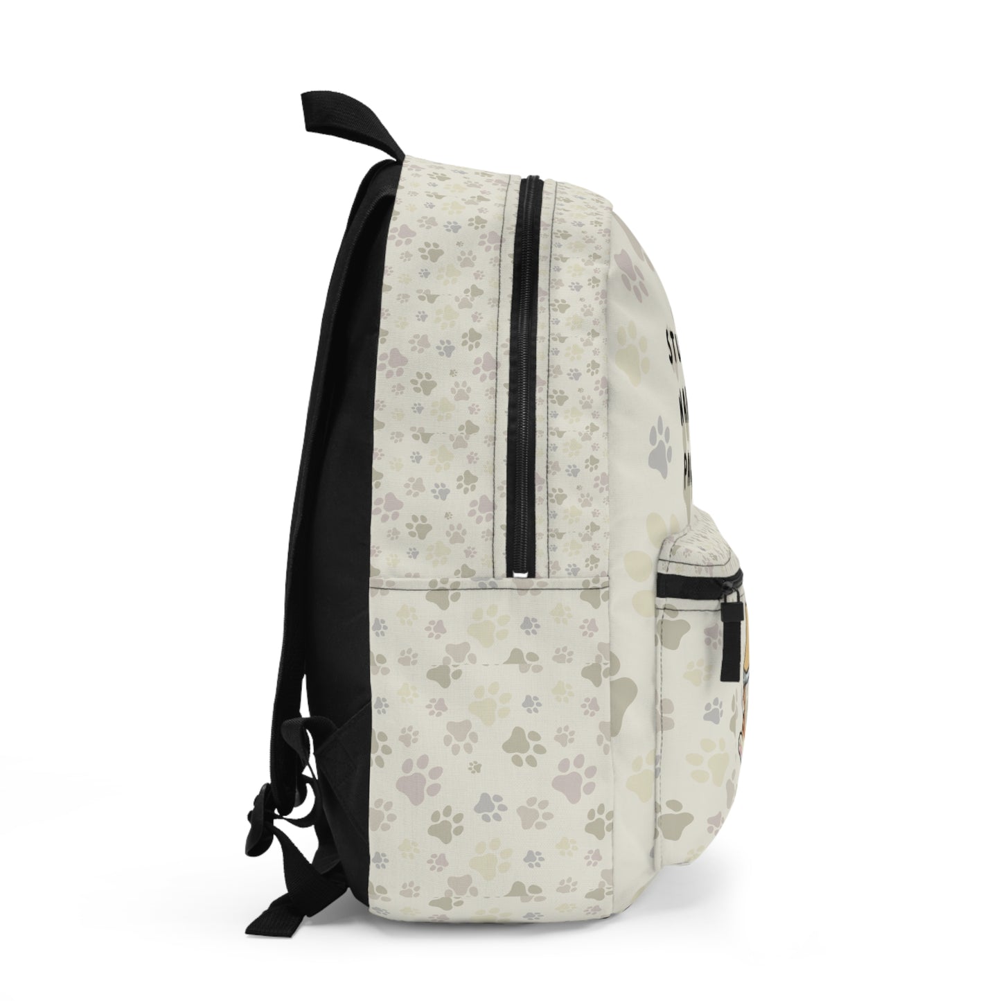 Backpack Paw-sitive Vibes Bag for Animal Lovers Funny Cat Backpack School Bag Pet Lover Gift Student Book Bag Cute Tote