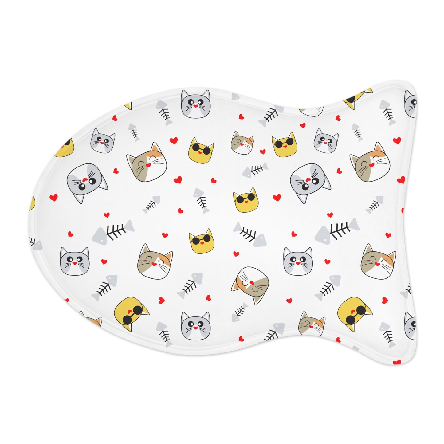 Pet Feeding Mat Cute Cat & Dog Feeding Mat Adorable Pet Dining Mat with Whimsical Animal Design Animal Lover Gift