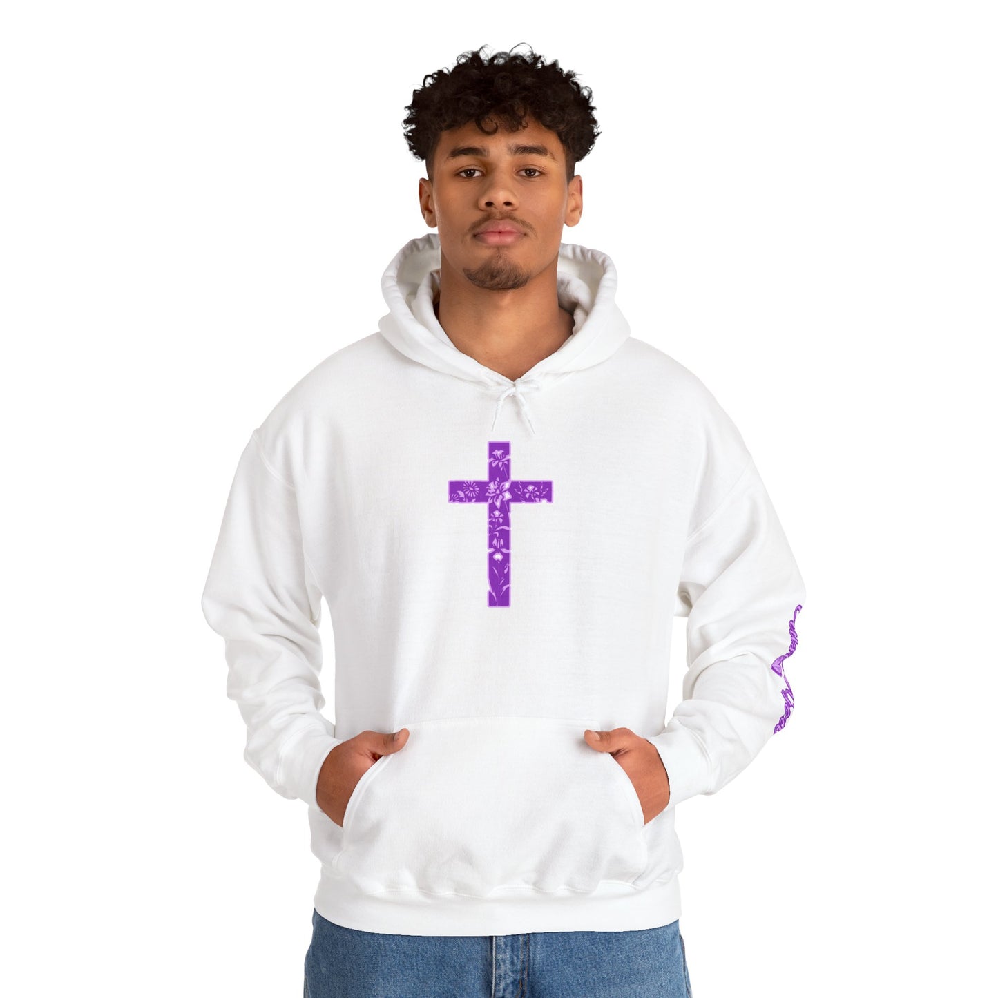 Sweatshirt Faith & Love Unisex Hooded Sweatshirt Inspirational Christian Apparel Spiritual Religious Gift