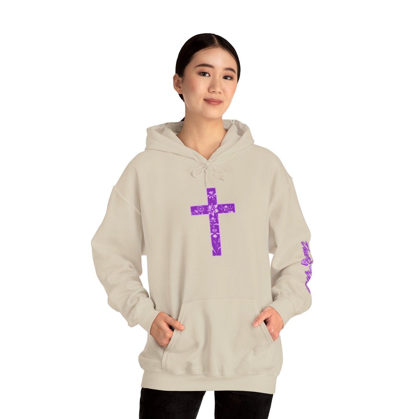 Sweatshirt Faith & Love Unisex Hooded Sweatshirt Inspirational Christian Apparel Spiritual Religious Gift