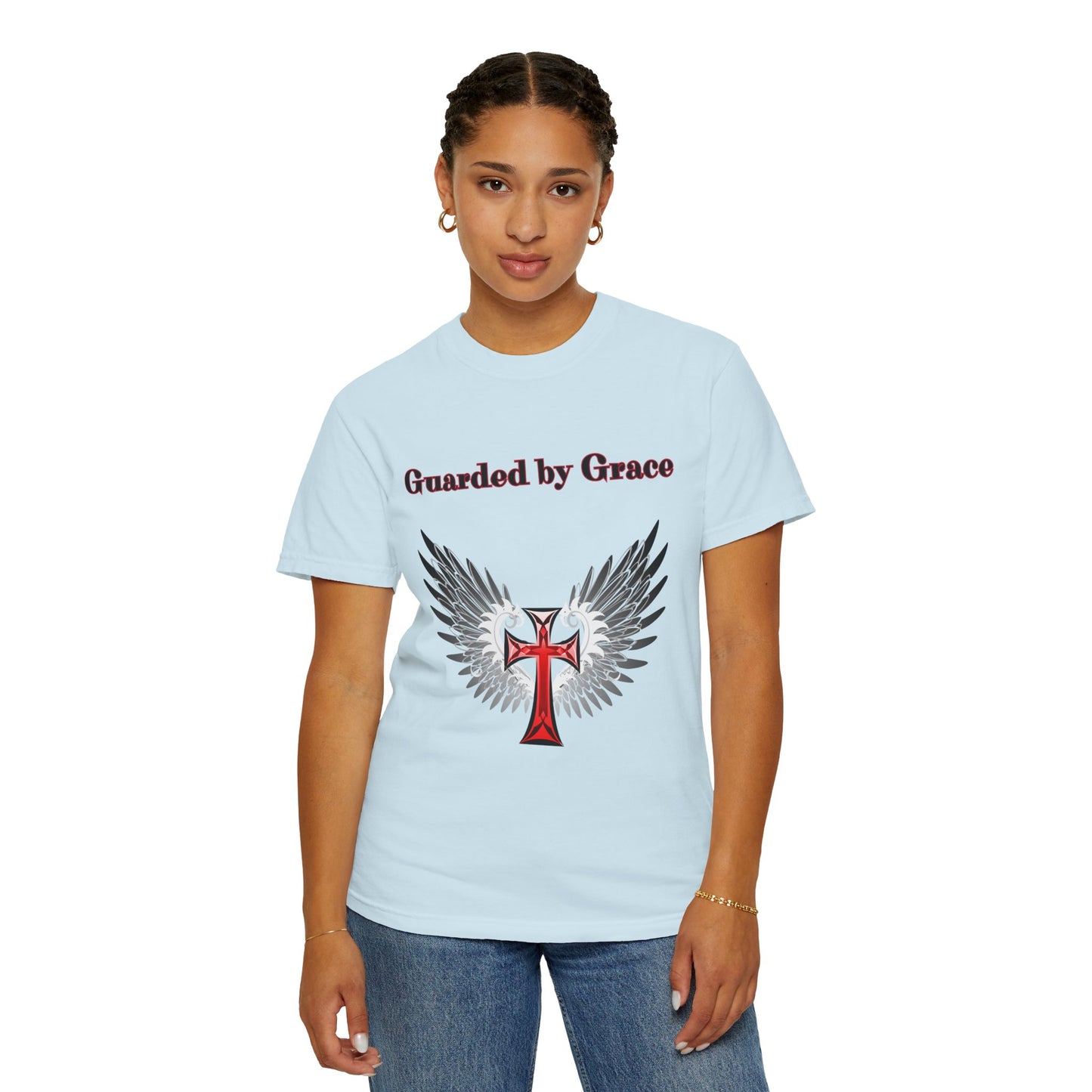 T-Shirt Guarded by Grace Unisex T-Shirt with Wings Design Christian Apparel Unique Gift Faith-based Fashion Inspirational SpiritualTee