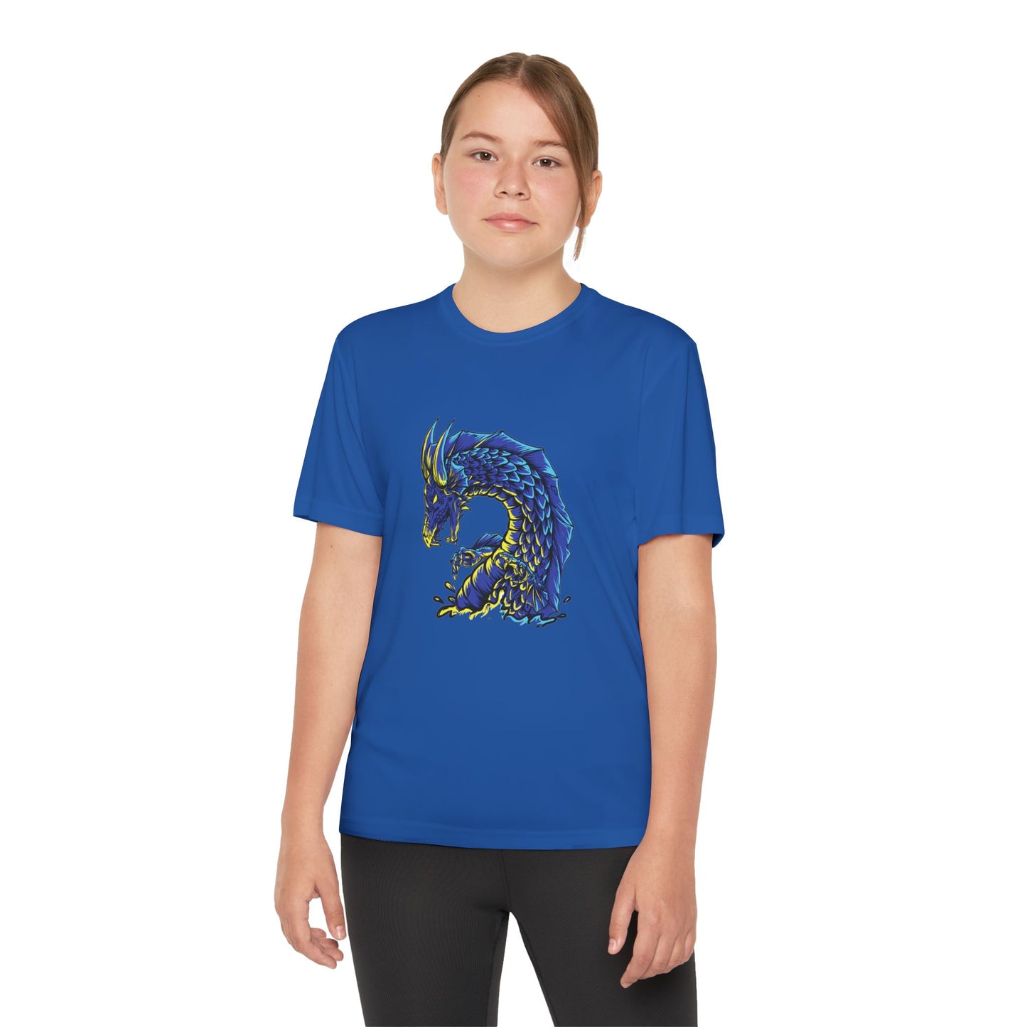 T-Shirt Youth Dragon Graphic Tee Competitive Spirit Shirt for Kids Epic Dragon Art Birthday Gift Sports Event Apparel