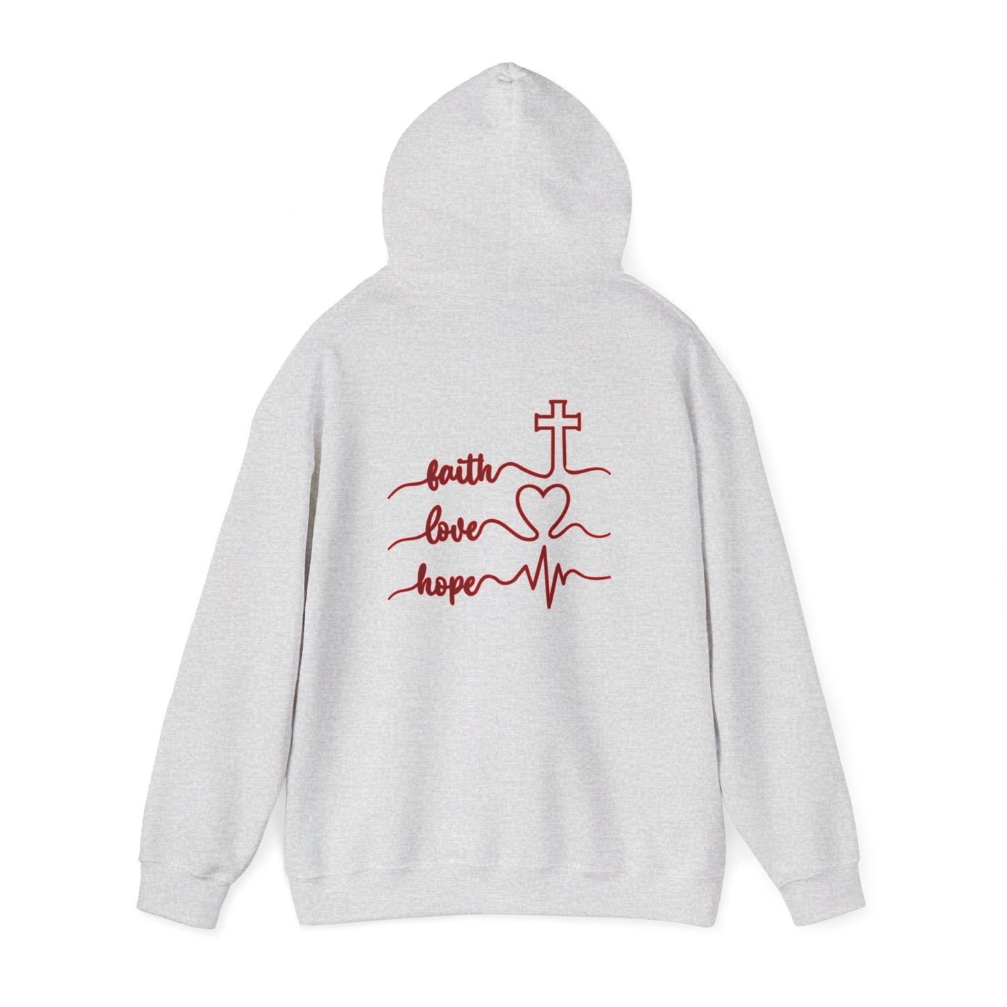 Sweatshirt Faith & Love Heavy Blend Hoodie Unisex Sweatshirt for Inspiration and Comfort Christian Religious Gift