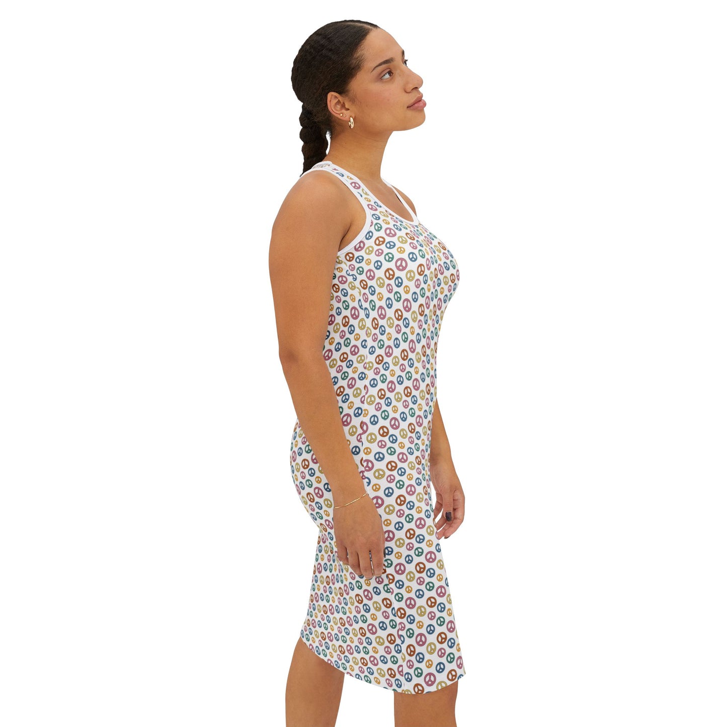 Dress Colorful Women’s Racerback Dress Summer Casual Wear Boho Vibes Beach Outfit Festival Dress Everyday Comfort