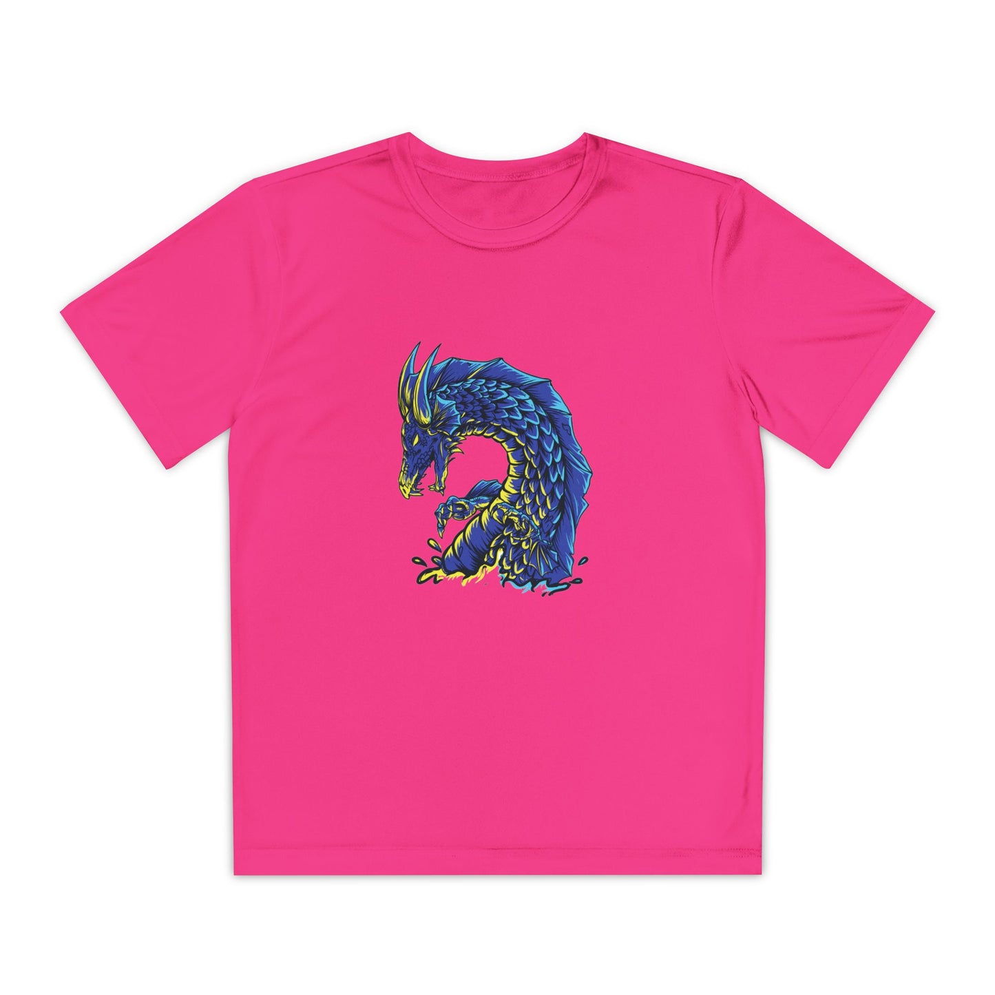 T-Shirt Youth Dragon Graphic Tee Competitive Spirit Shirt for Kids Epic Dragon Art Birthday Gift Sports Event Apparel