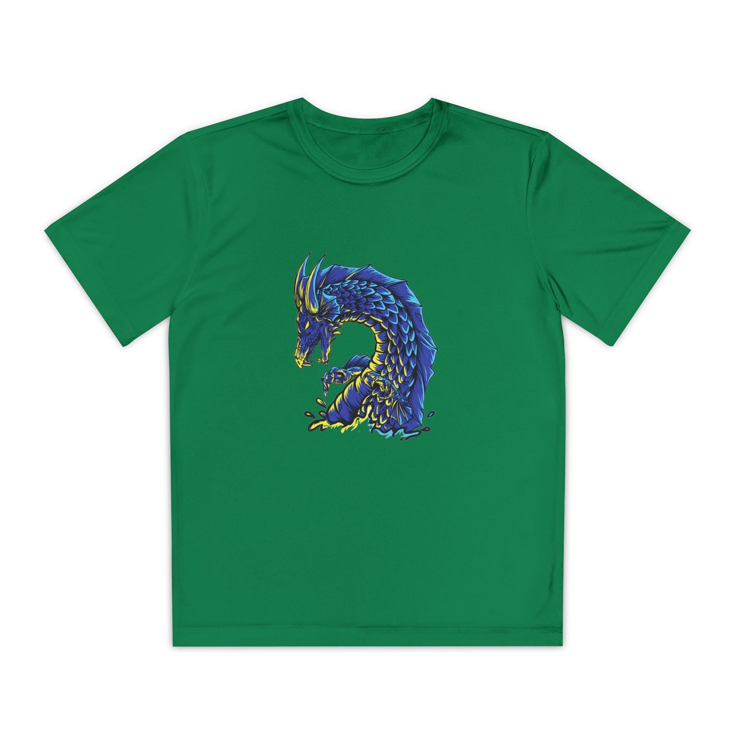 T-Shirt Youth Dragon Graphic Tee Competitive Spirit Shirt for Kids Epic Dragon Art Birthday Gift Sports Event Apparel