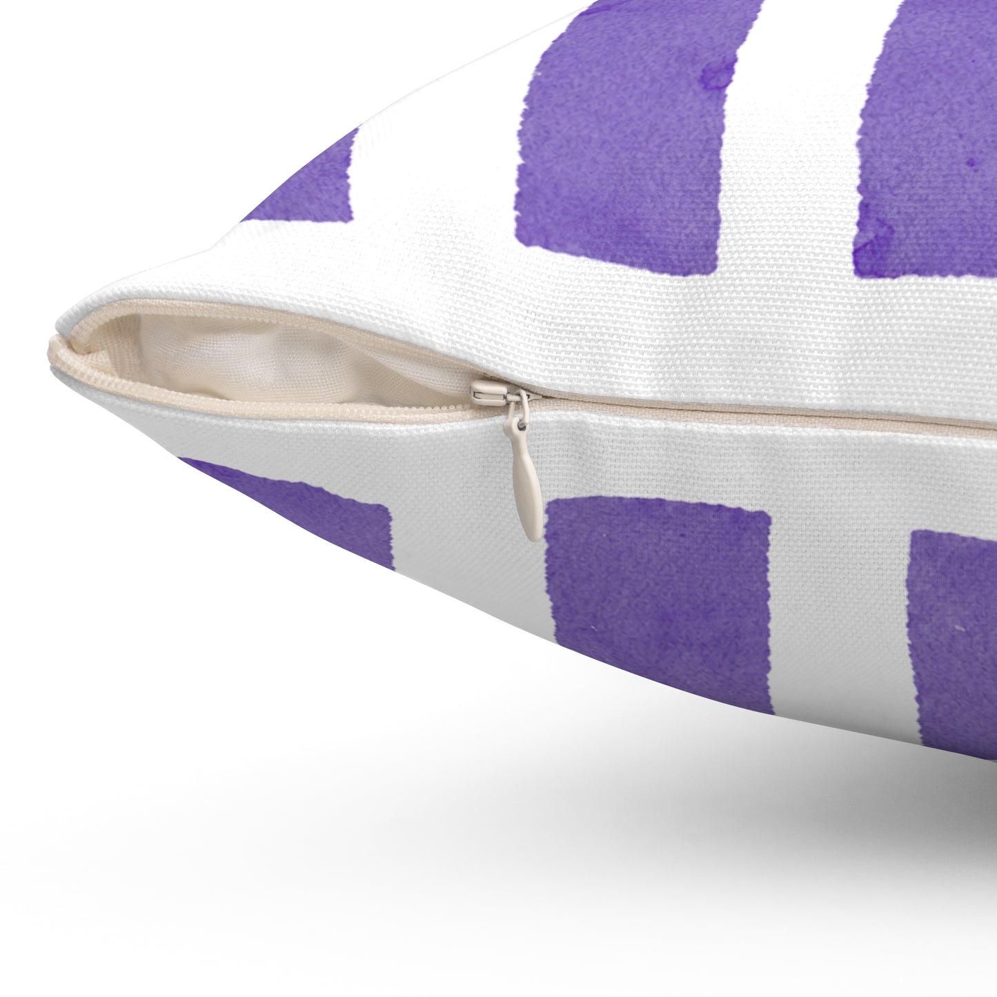 Chosen 1 Thess 1:4 Decorative Throw Pillow — Purple Striped Faith Accent