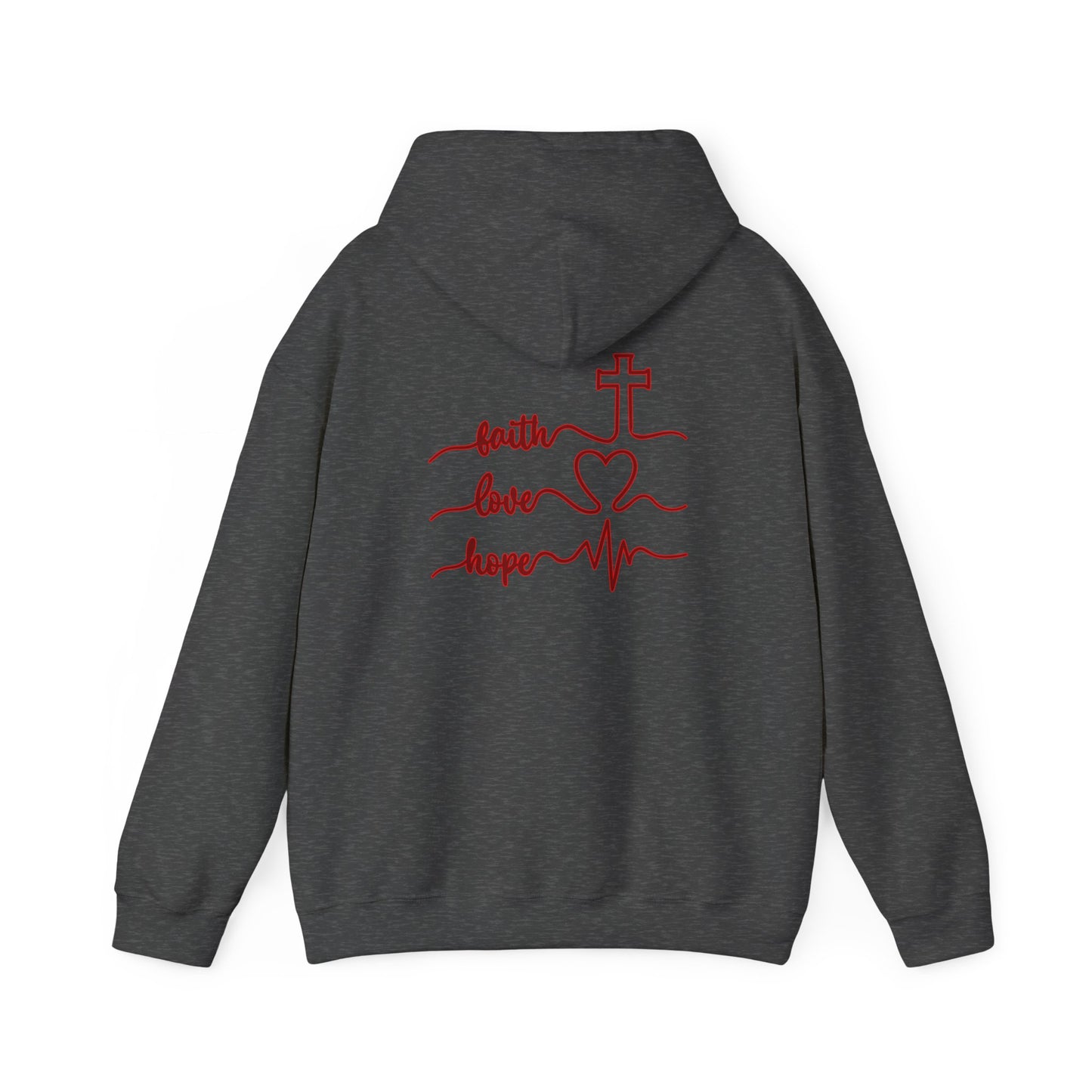 Sweatshirt Faith & Love Heavy Blend Hoodie Unisex Sweatshirt for Inspiration and Comfort Christian Religious Gift