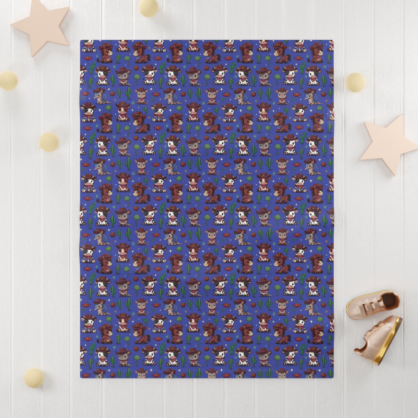 Cozy Fleece Baby Blanket with Playful Animal Print