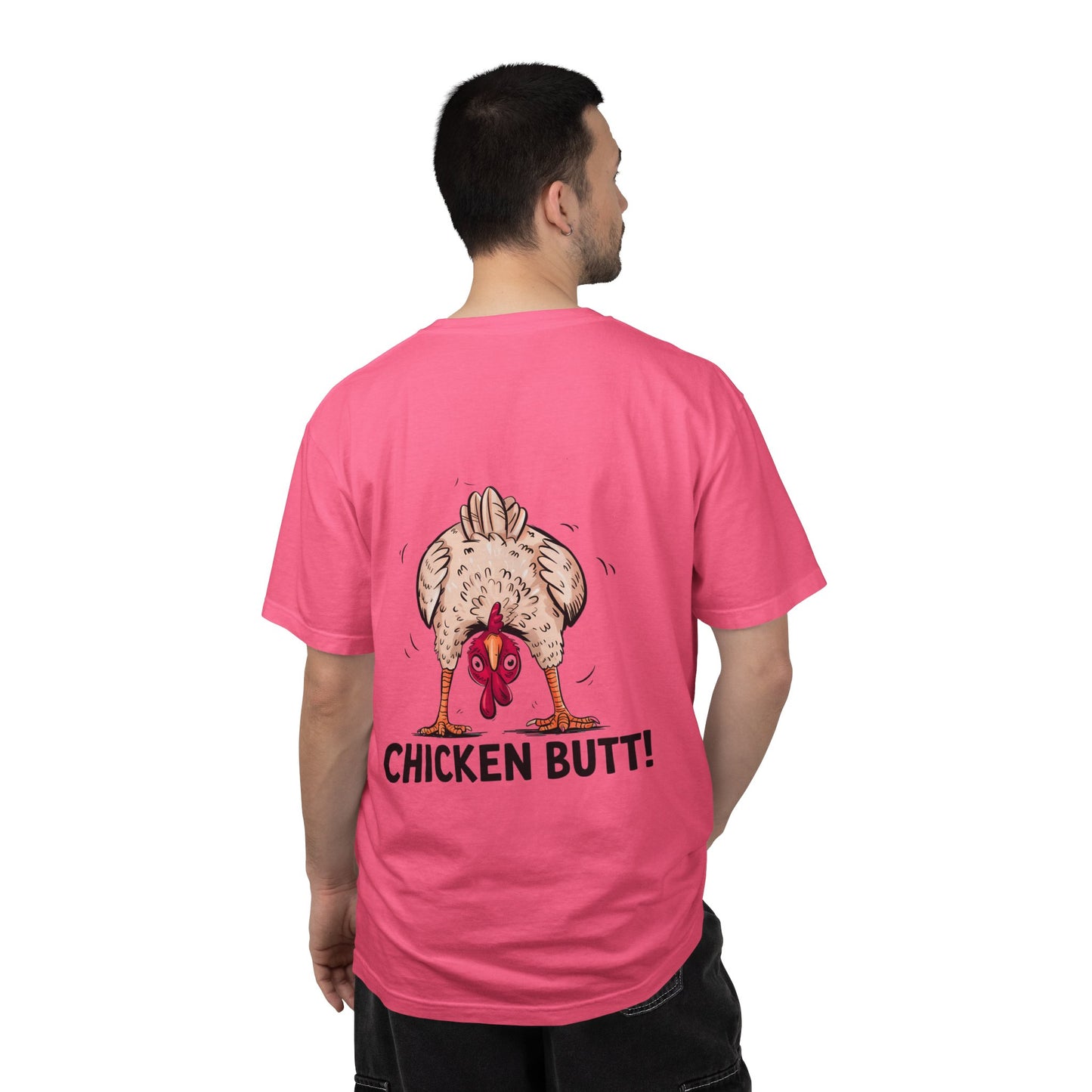 Chicken Butt T-Shirt "Guess What? Chicken Butt!" Funny Novelty Tee Conversation Starter Humorous Statement