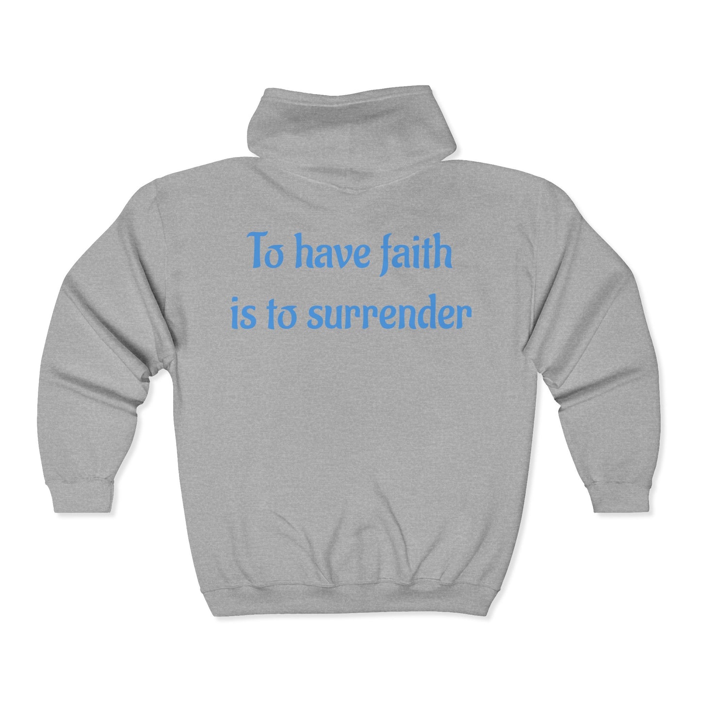 Sweatshirt Faith-Inspired Zip Hoodie Unisex Cross Design Sweatshirt Inspirational Gift Casual Wear Religious Apparel Cozy Layering