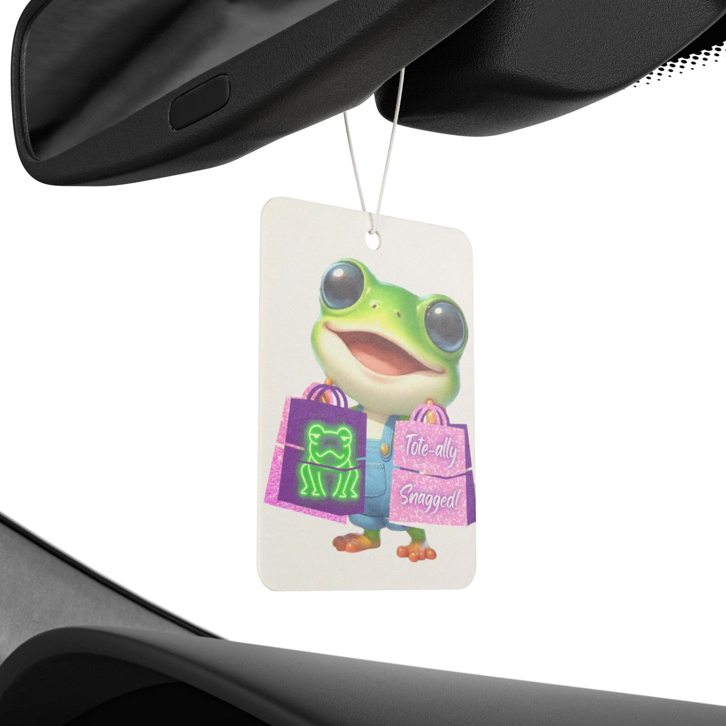 Car Air Freshener — Cute Froggy Shopper Scented Hanging Air Freshener