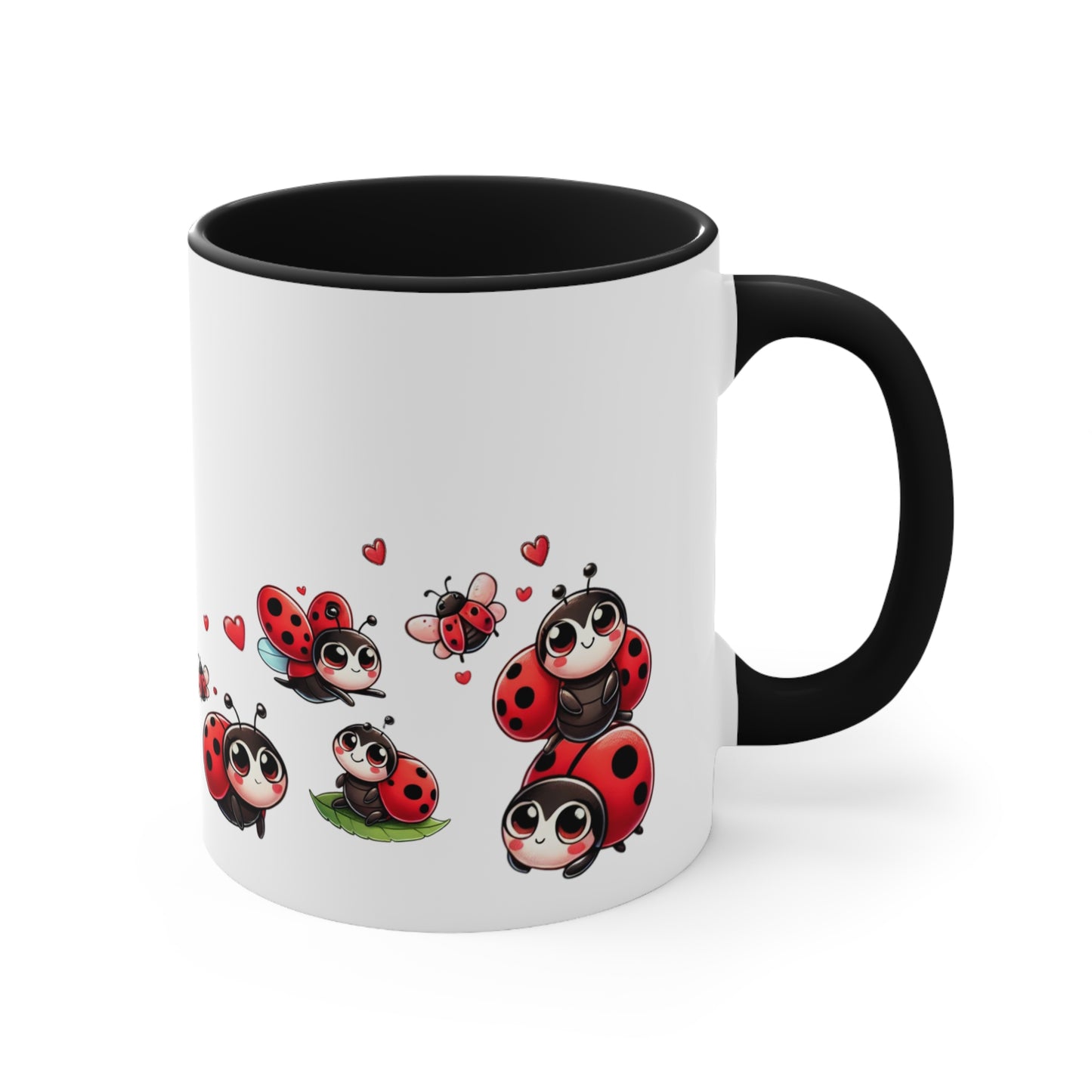 Coffee Mug Personalized Nana Ladybug Accent Mug - Cute Gift for Grandmothers