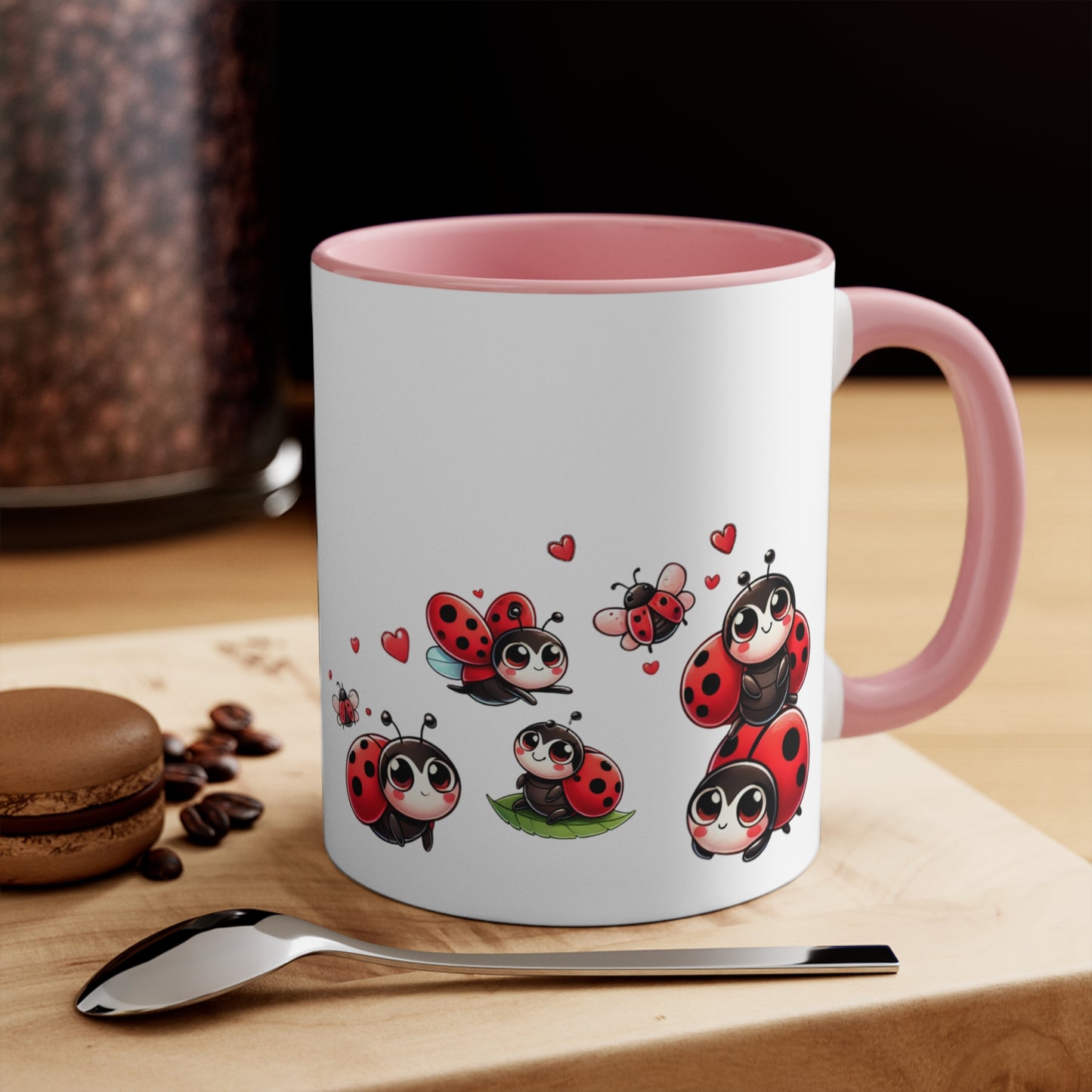 Coffee Mug Personalized Nana Ladybug Accent Mug - Cute Gift for Grandmothers