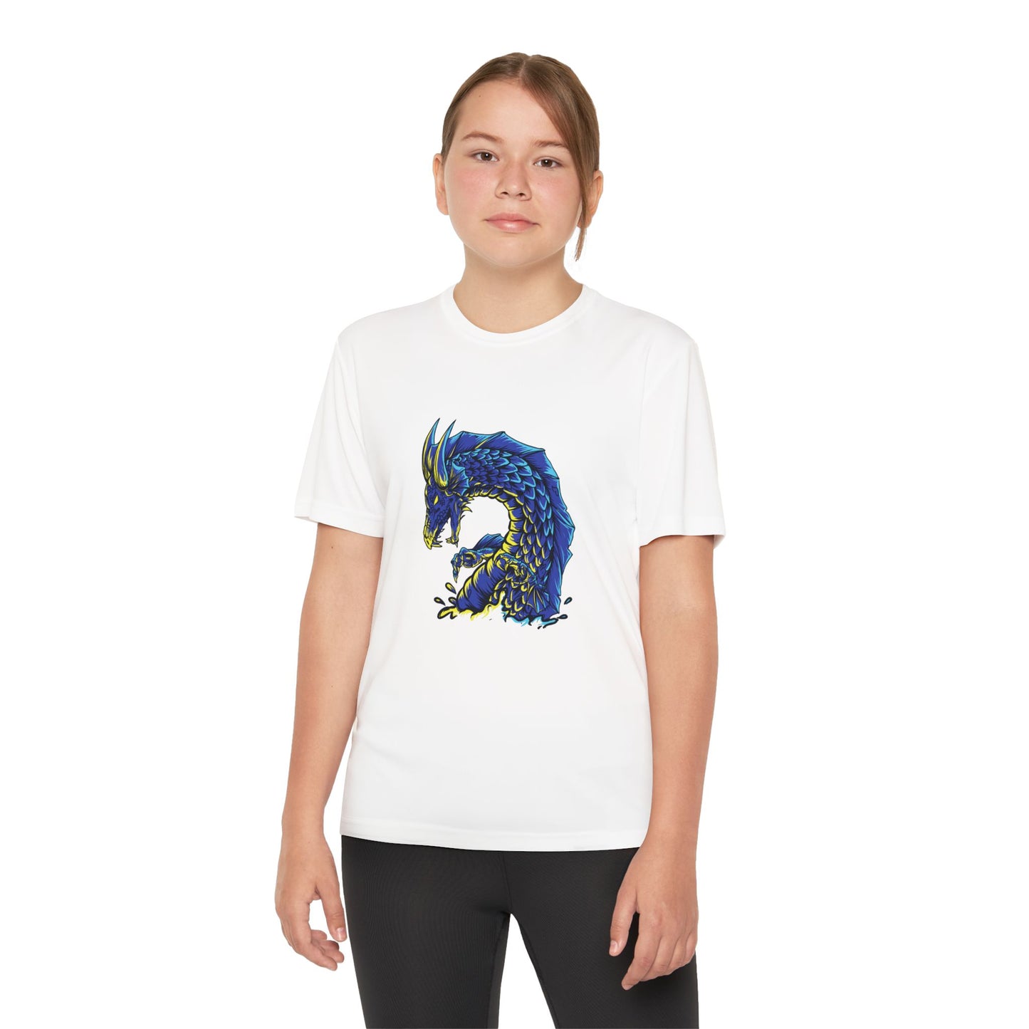T-Shirt Youth Dragon Graphic Tee Competitive Spirit Shirt for Kids Epic Dragon Art Birthday Gift Sports Event Apparel