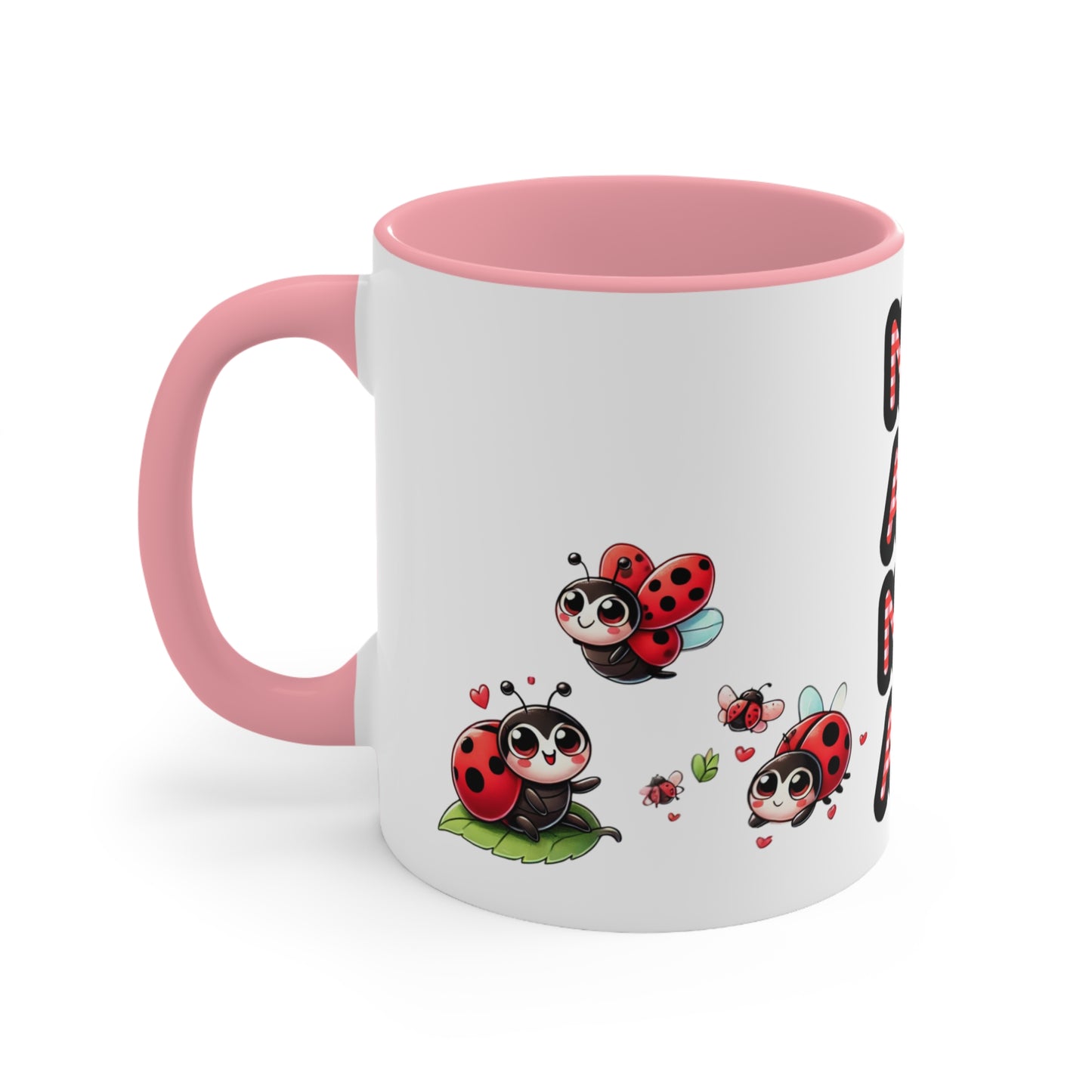 Coffee Mug Personalized Nana Ladybug Accent Mug - Cute Gift for Grandmothers