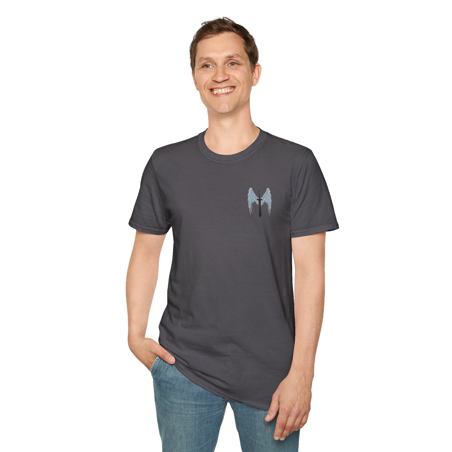 T-Shirt Unisex Softstyle T-Shirt with Inspirational Psalm Design Motivational Tee Christian Apparel Faith-Based Gift Casual Wear