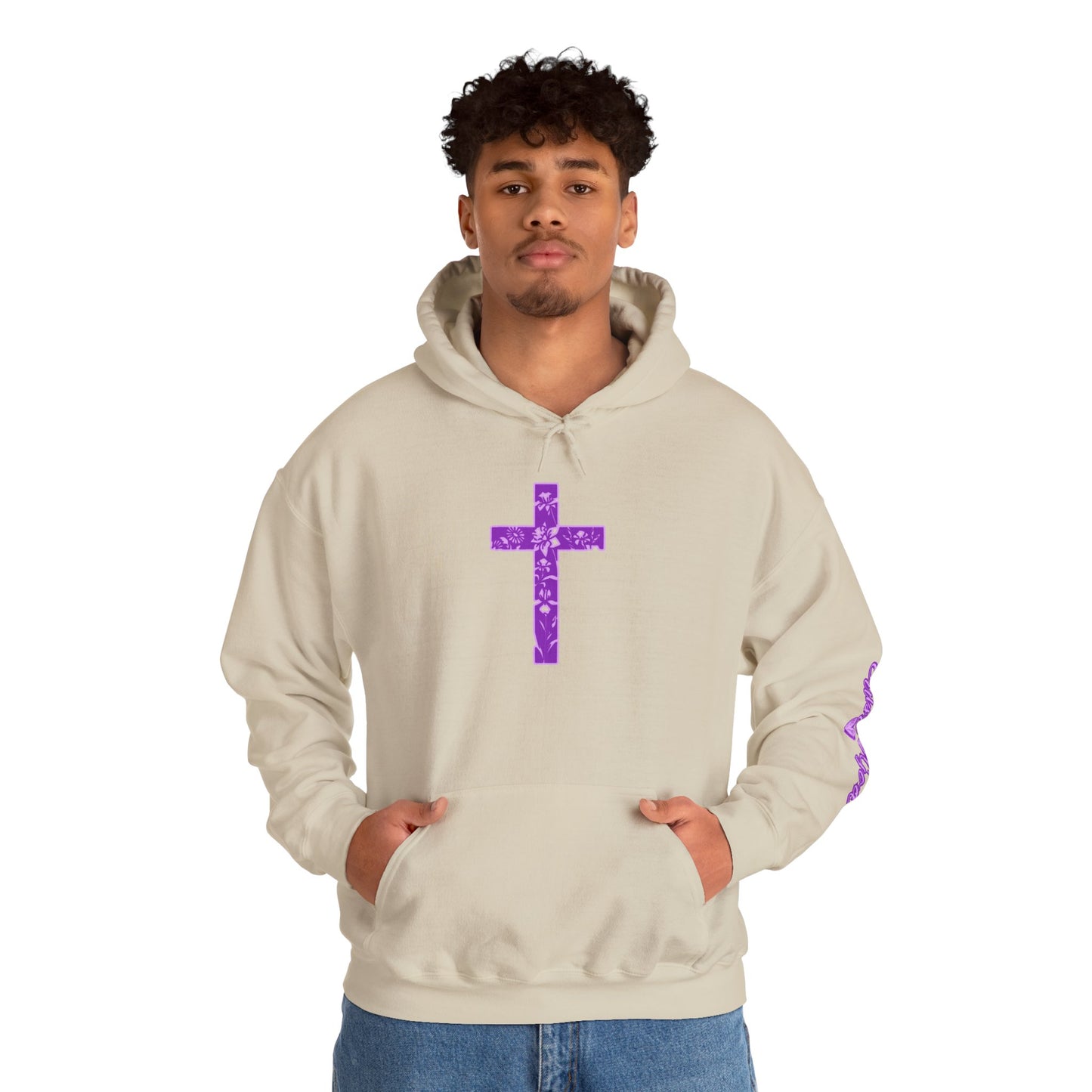 Sweatshirt Faith & Love Unisex Hooded Sweatshirt Inspirational Christian Apparel Spiritual Religious Gift