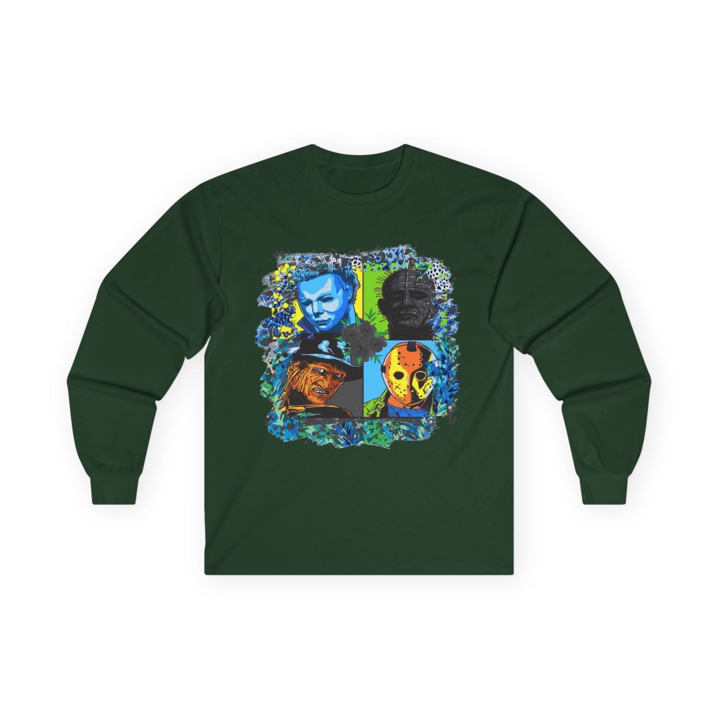 T-Shirt Artistic Long Sleeve Tee Unique Graphic Apparel Unisex Casual Wear Gift for Art Lovers Eco-Friendly Fashion Comfortable Layering Halloween