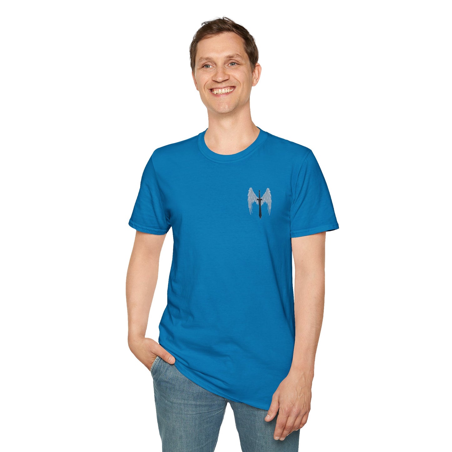 T-Shirt Unisex Softstyle T-Shirt with Inspirational Psalm Design Motivational Tee Christian Apparel Faith-Based Gift Casual Wear