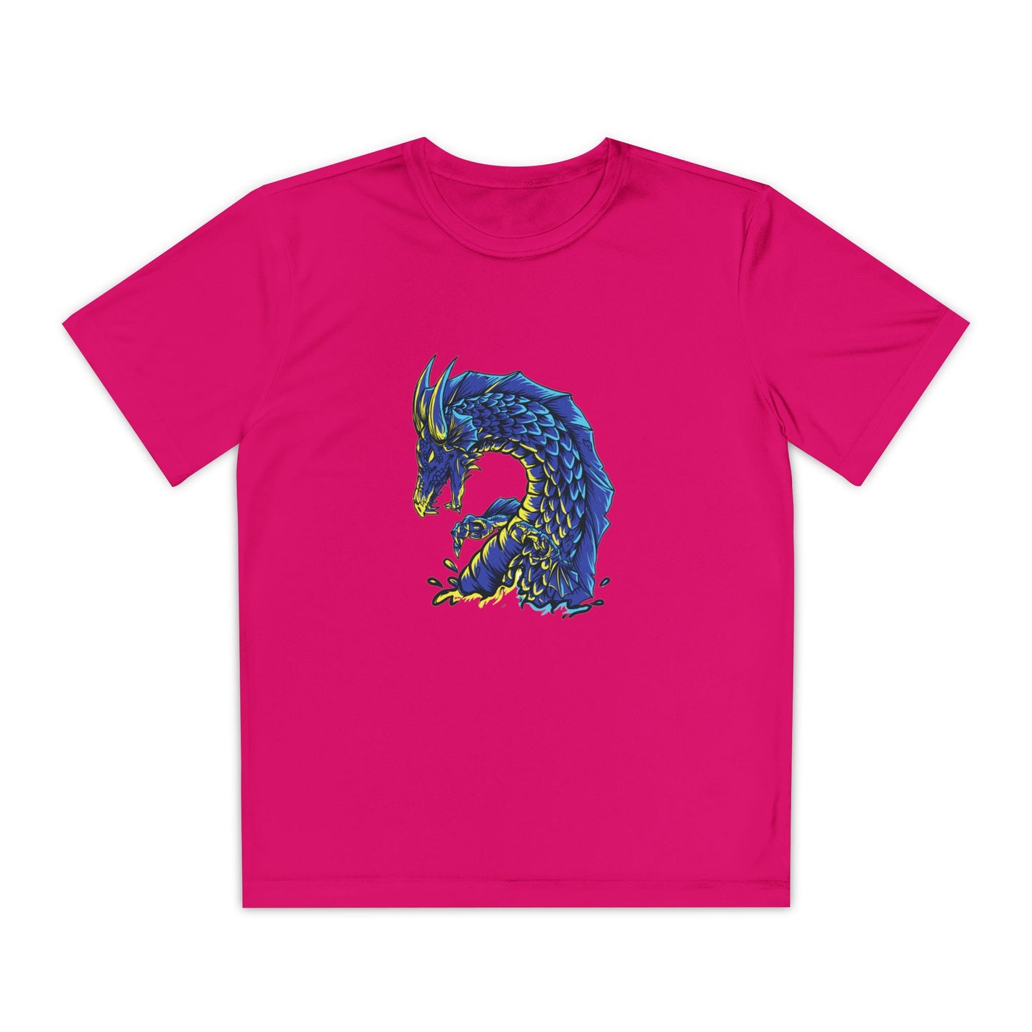 T-Shirt Youth Dragon Graphic Tee Competitive Spirit Shirt for Kids Epic Dragon Art Birthday Gift Sports Event Apparel