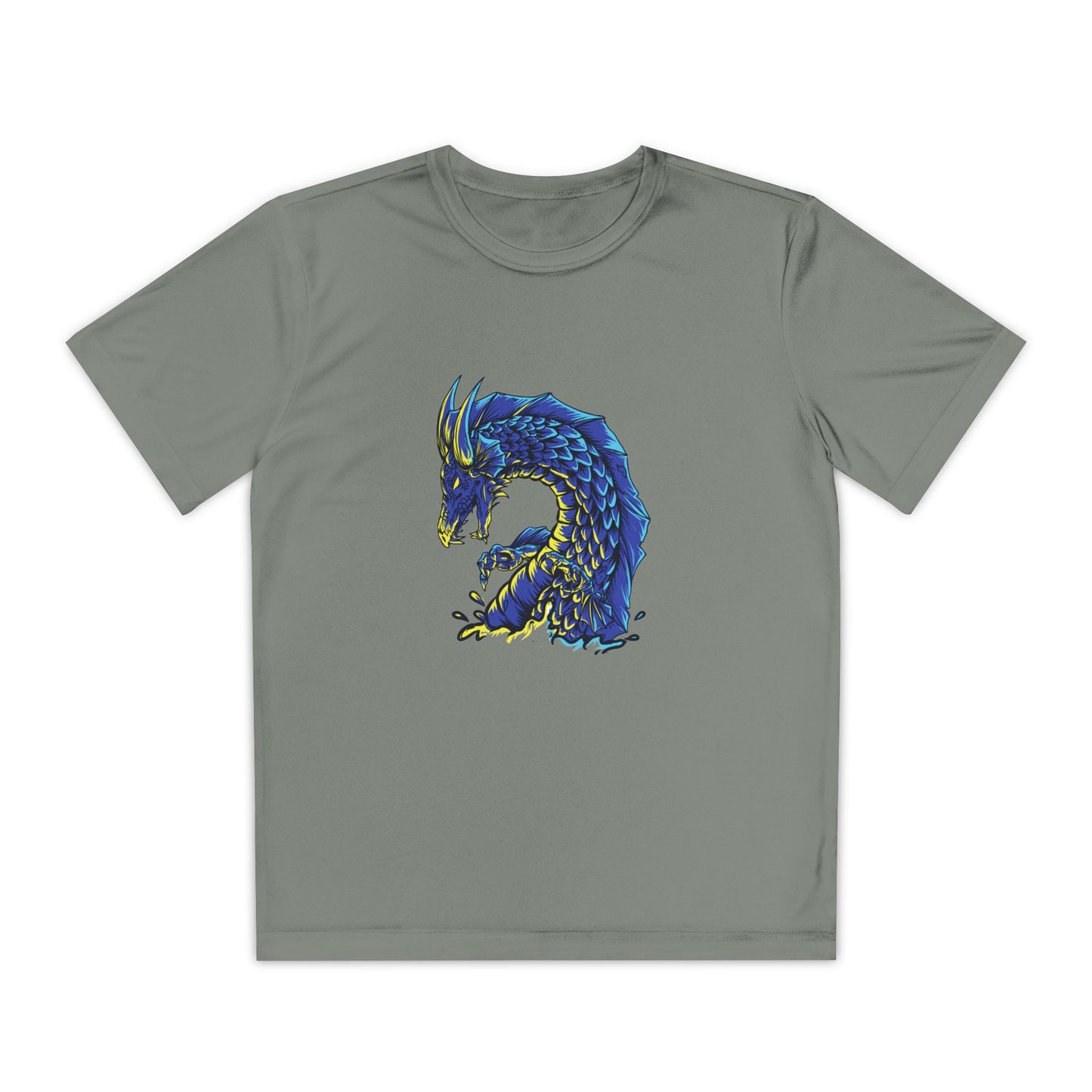 T-Shirt Youth Dragon Graphic Tee Competitive Spirit Shirt for Kids Epic Dragon Art Birthday Gift Sports Event Apparel