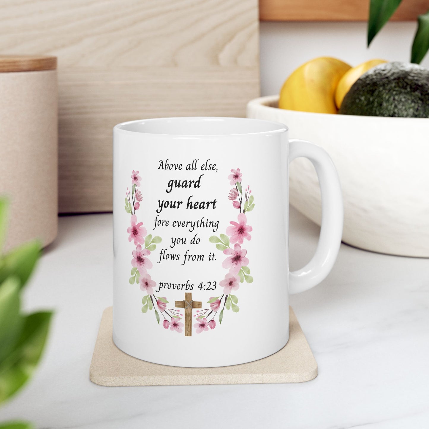 Inspirational Floral Ceramic Mug — 'Choose Joy' Coffee Cup (11oz, 15oz)