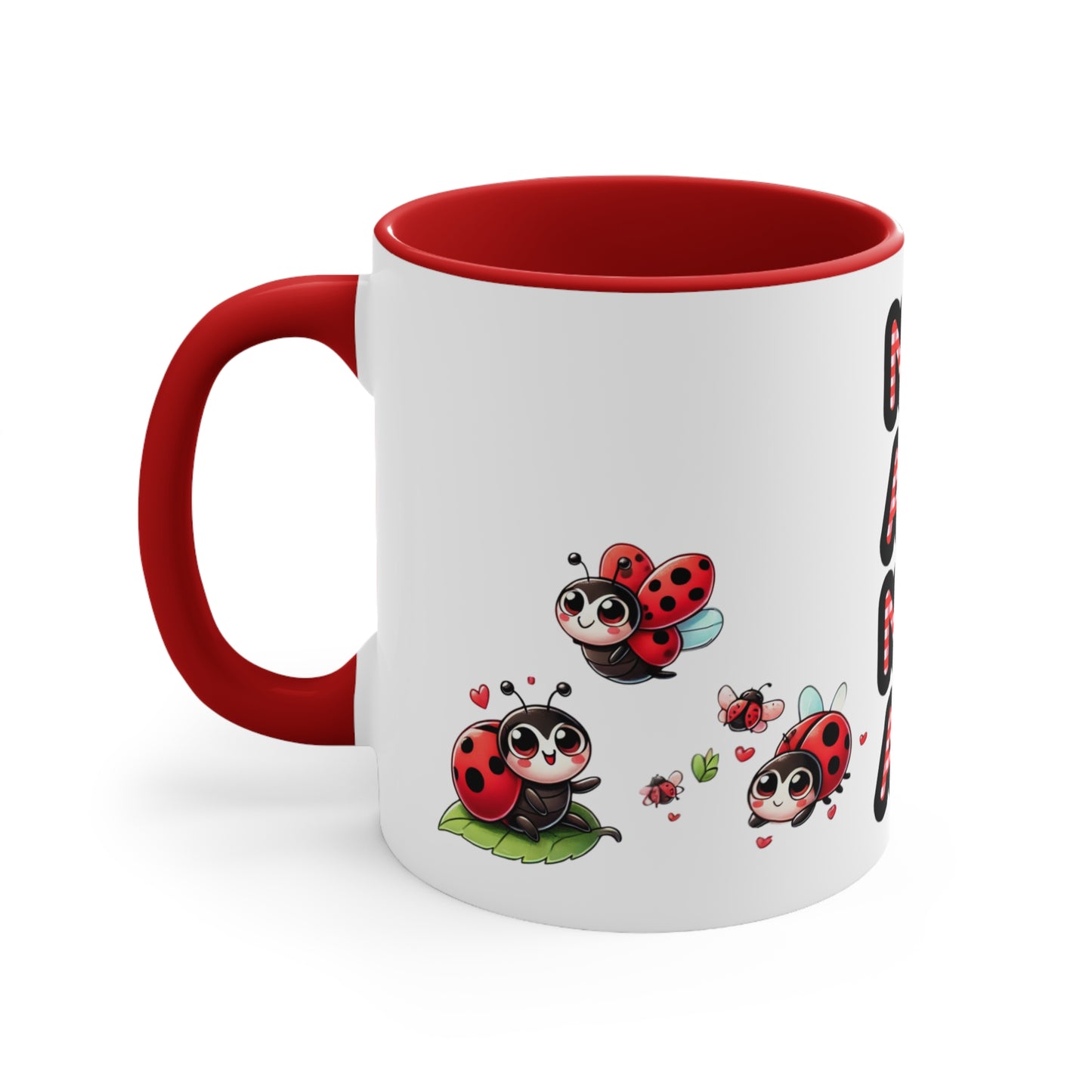 Coffee Mug Personalized Nana Ladybug Accent Mug - Cute Gift for Grandmothers