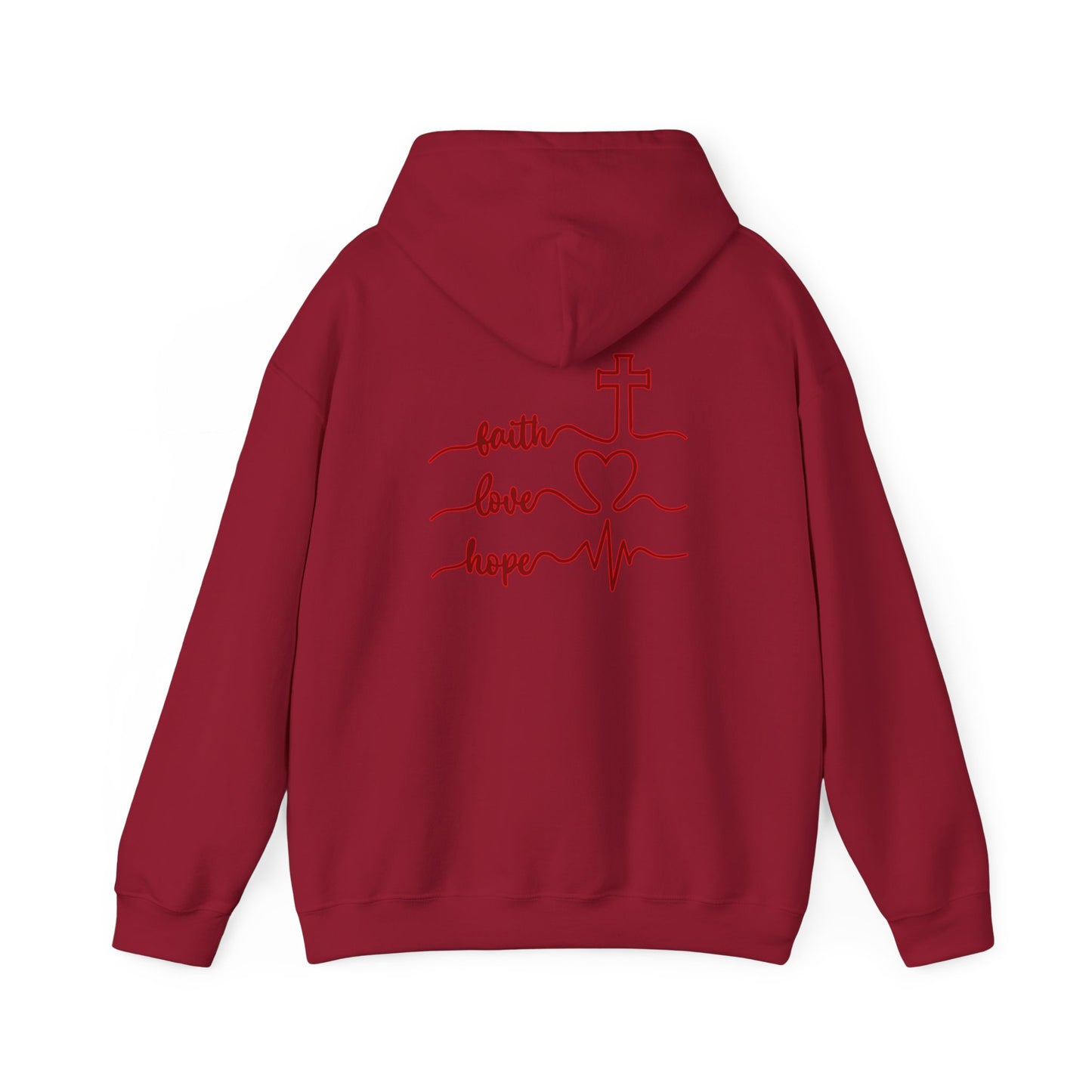 Sweatshirt Faith & Love Heavy Blend Hoodie Unisex Sweatshirt for Inspiration and Comfort Christian Religious Gift