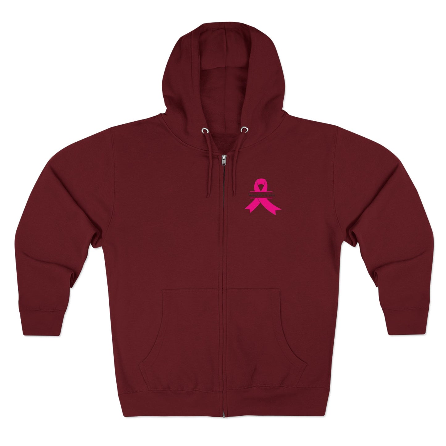 Sweatshirt Breast Cancer Awareness Unisex Zip Hoodie - Stronger Than The Storm Cool Weather Wear