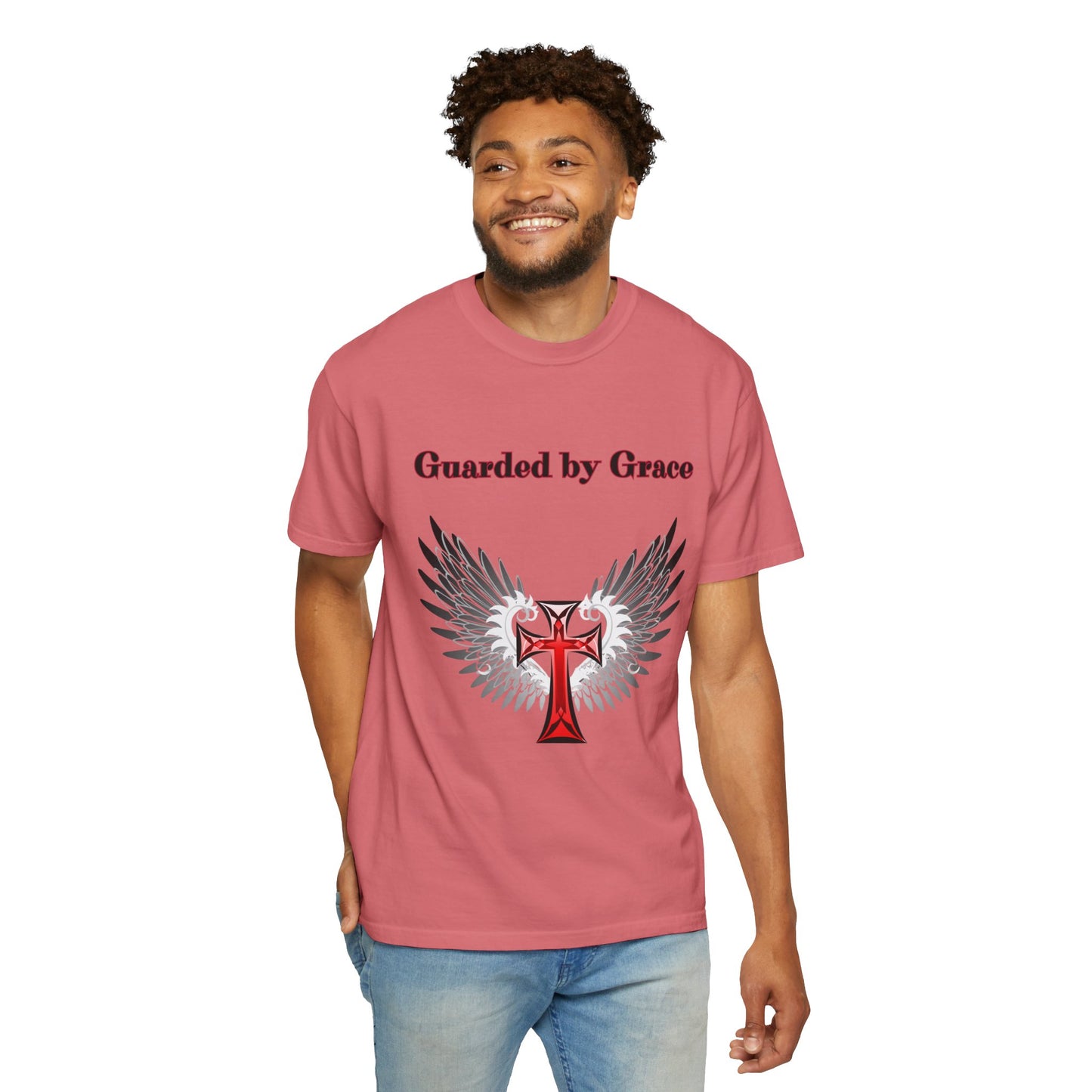 T-Shirt Guarded by Grace Unisex T-Shirt with Wings Design Christian Apparel Unique Gift Faith-based Fashion Inspirational SpiritualTee