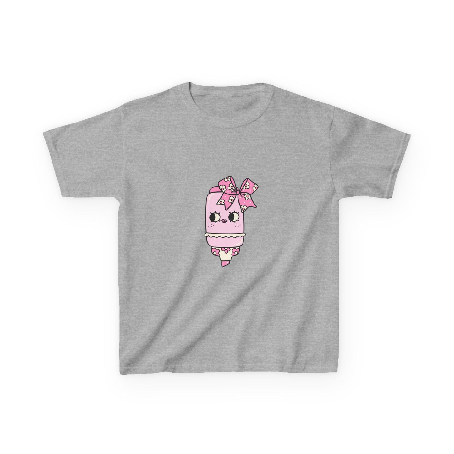 T-Shirt Kids Heavy Cotton™ Tee Fun Graphic Cute School Shirt Everyday Wear Coquette Design