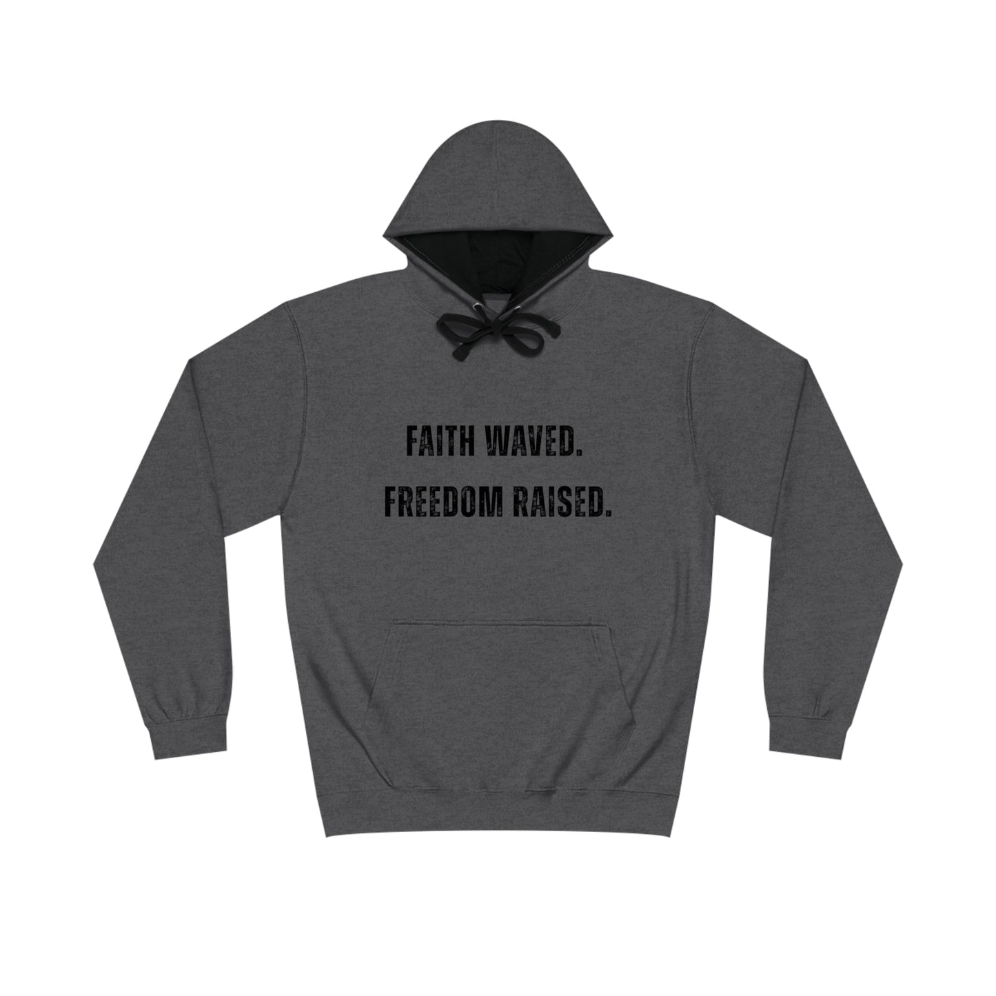 Sweatshirt Faith-Inspired Unisex Varsity Hoodie Freedom Raised Spiritual Gift Casual Wear Godly Apparel Patriotic Sweatshirt