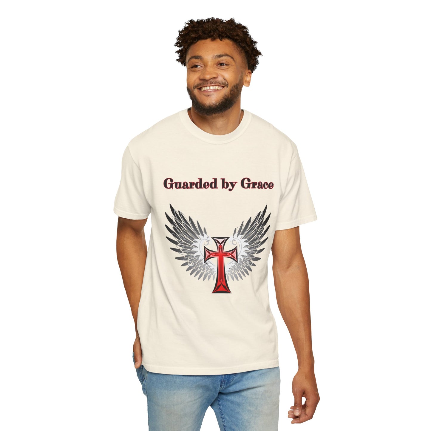 T-Shirt Guarded by Grace Unisex T-Shirt with Wings Design Christian Apparel Unique Gift Faith-based Fashion Inspirational SpiritualTee