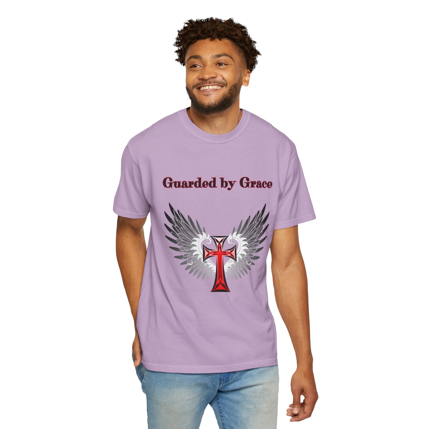 T-Shirt Guarded by Grace Unisex T-Shirt with Wings Design Christian Apparel Unique Gift Faith-based Fashion Inspirational SpiritualTee