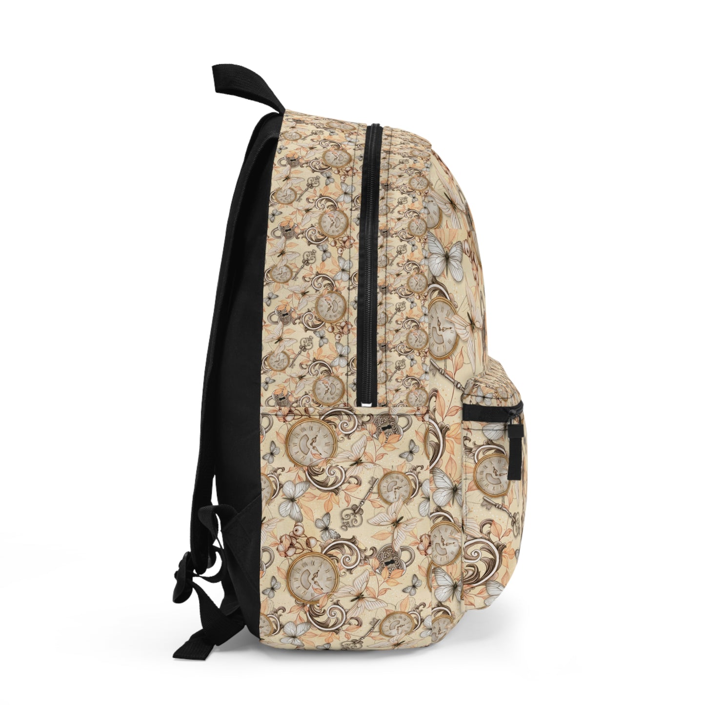 Backpack Vintage Floral Clock Backpack for Style & Adventure Steampunk Back to School Travel Bag Diaper Bag