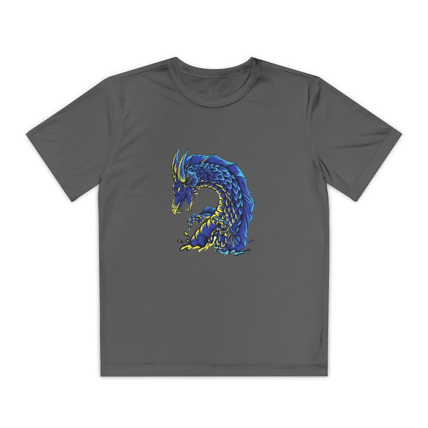 T-Shirt Youth Dragon Graphic Tee Competitive Spirit Shirt for Kids Epic Dragon Art Birthday Gift Sports Event Apparel