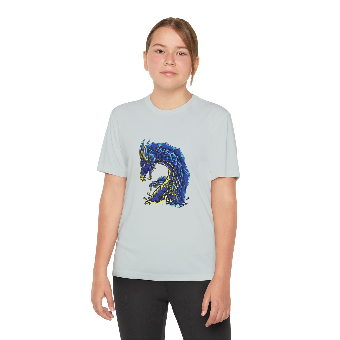 T-Shirt Youth Dragon Graphic Tee Competitive Spirit Shirt for Kids Epic Dragon Art Birthday Gift Sports Event Apparel