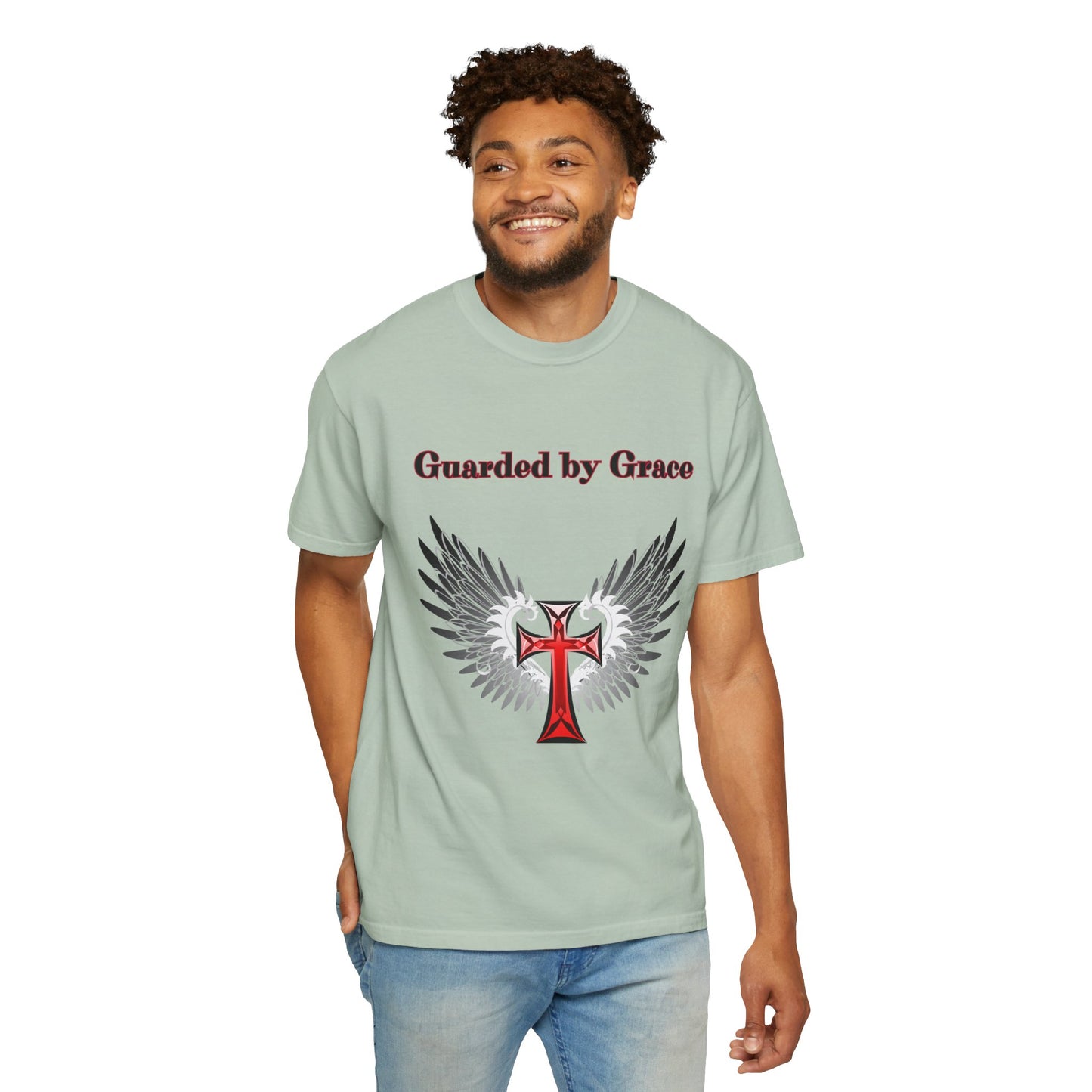 T-Shirt Guarded by Grace Unisex T-Shirt with Wings Design Christian Apparel Unique Gift Faith-based Fashion Inspirational SpiritualTee