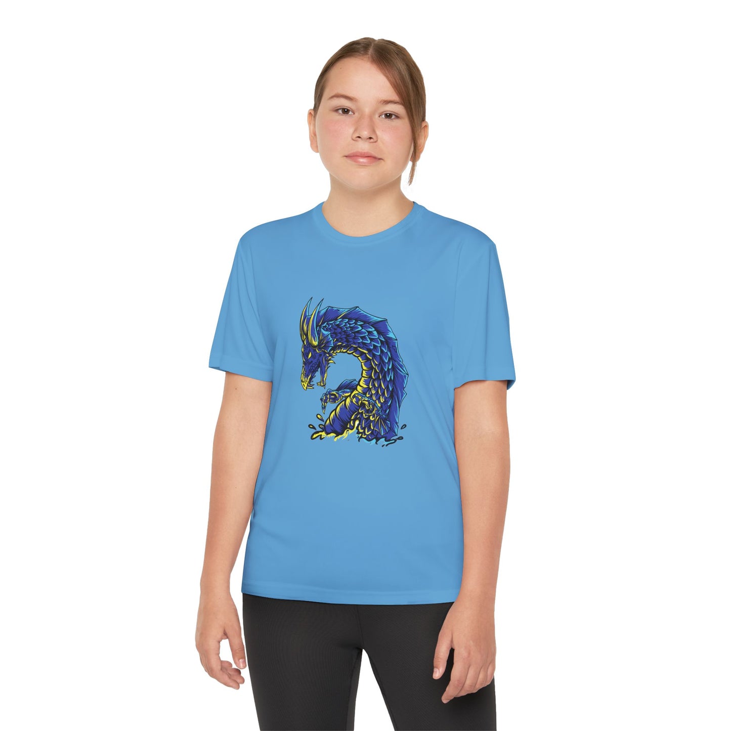 T-Shirt Youth Dragon Graphic Tee Competitive Spirit Shirt for Kids Epic Dragon Art Birthday Gift Sports Event Apparel