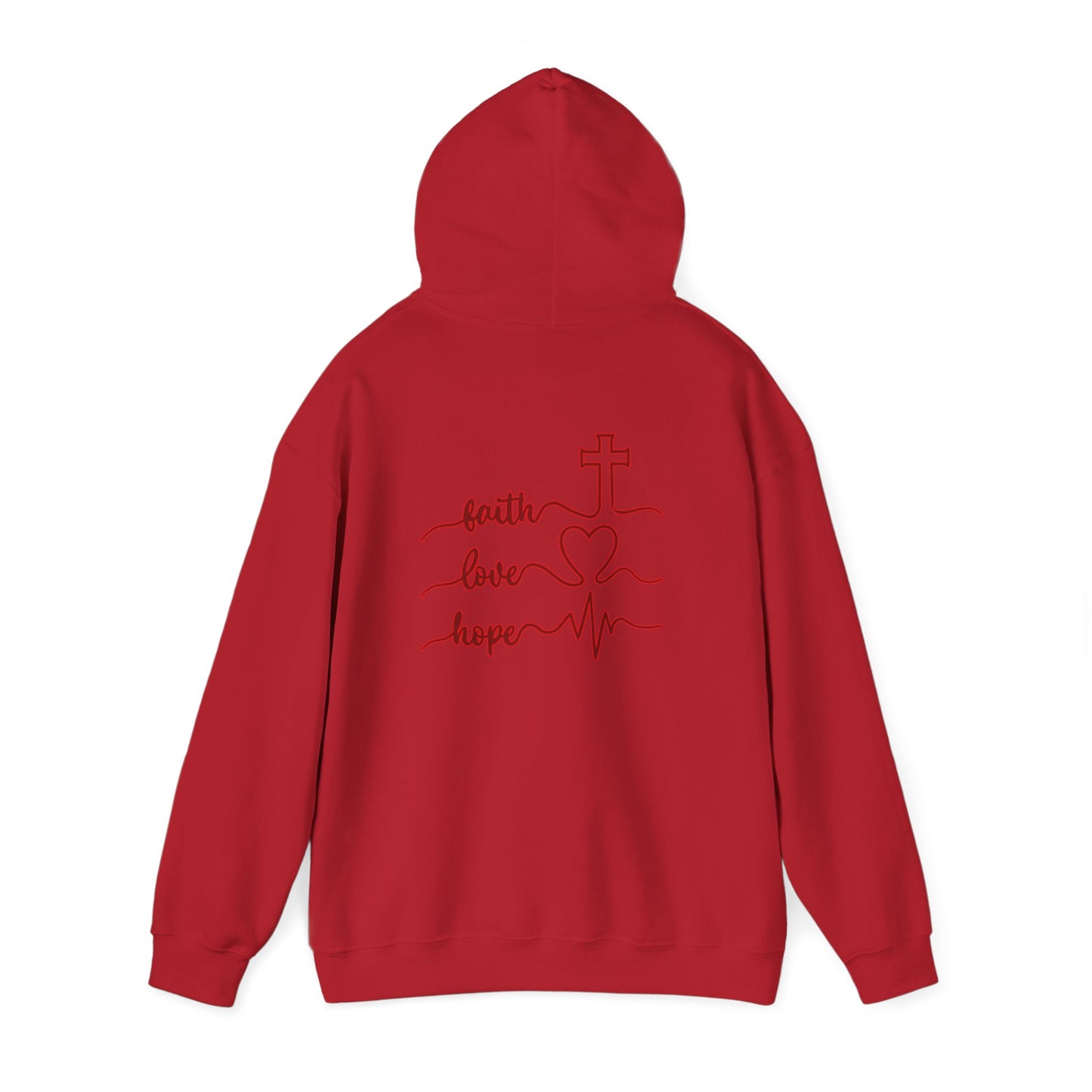 Sweatshirt Faith & Love Heavy Blend Hoodie Unisex Sweatshirt for Inspiration and Comfort Christian Religious Gift