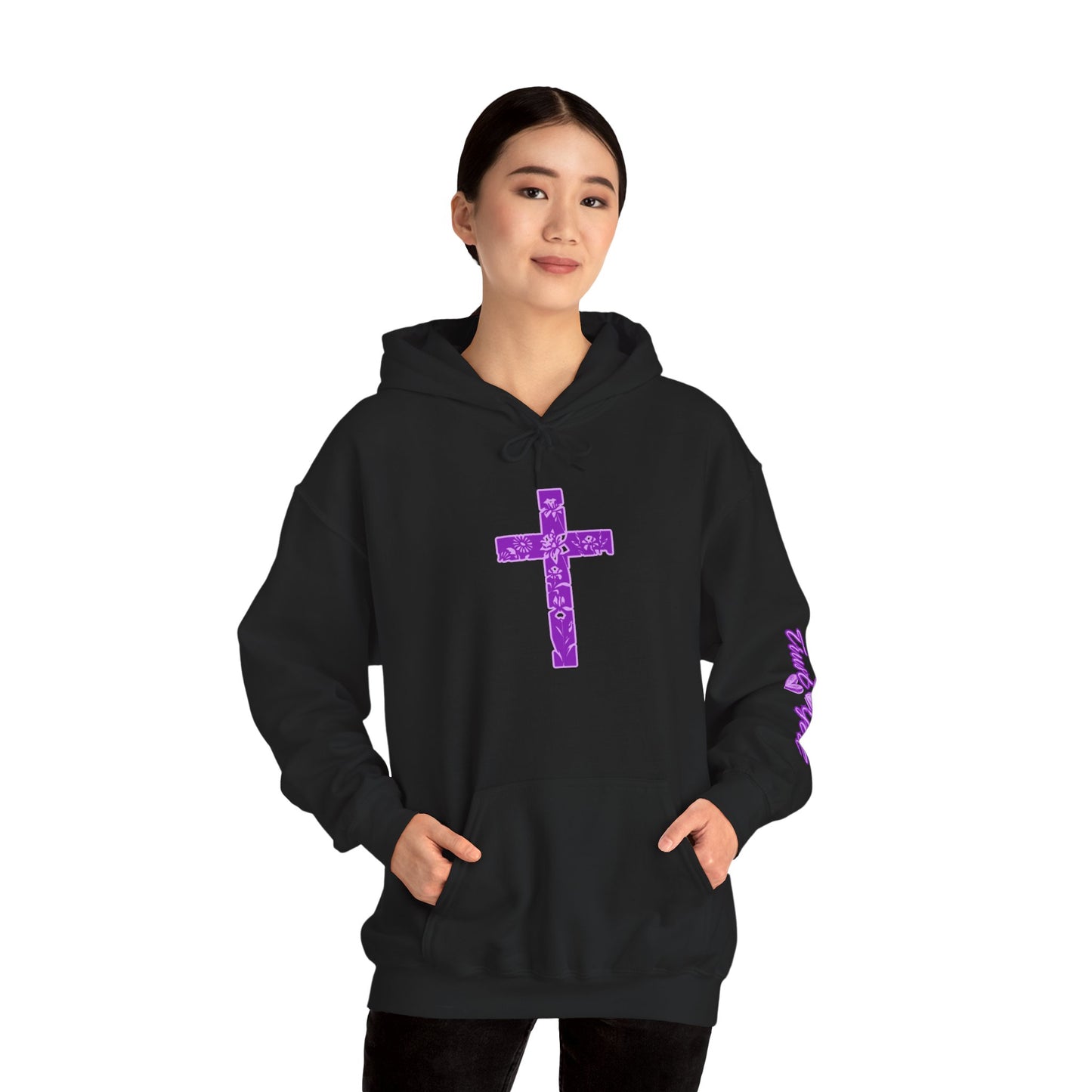 Sweatshirt Faith & Love Unisex Hooded Sweatshirt Inspirational Christian Apparel Spiritual Religious Gift