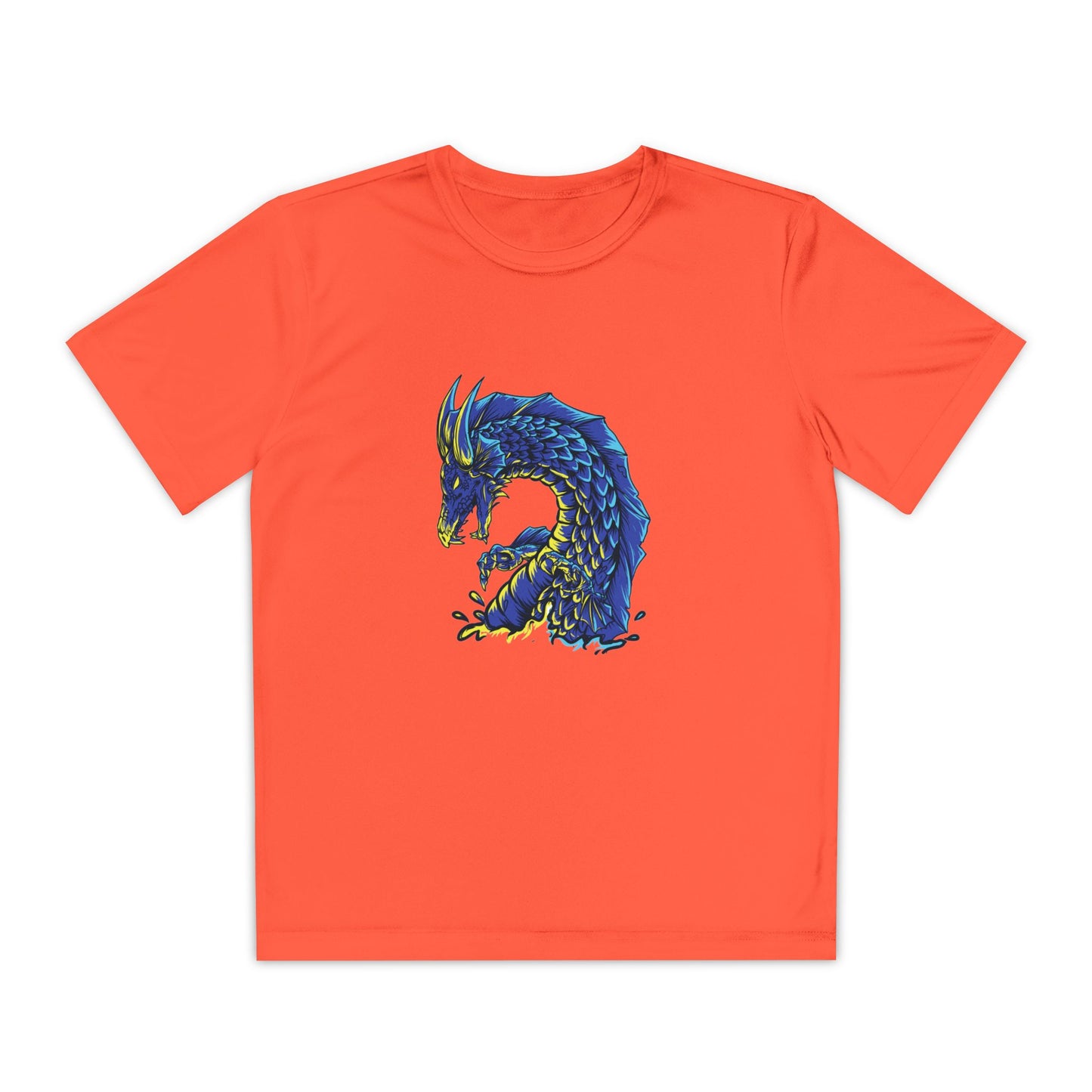 T-Shirt Youth Dragon Graphic Tee Competitive Spirit Shirt for Kids Epic Dragon Art Birthday Gift Sports Event Apparel