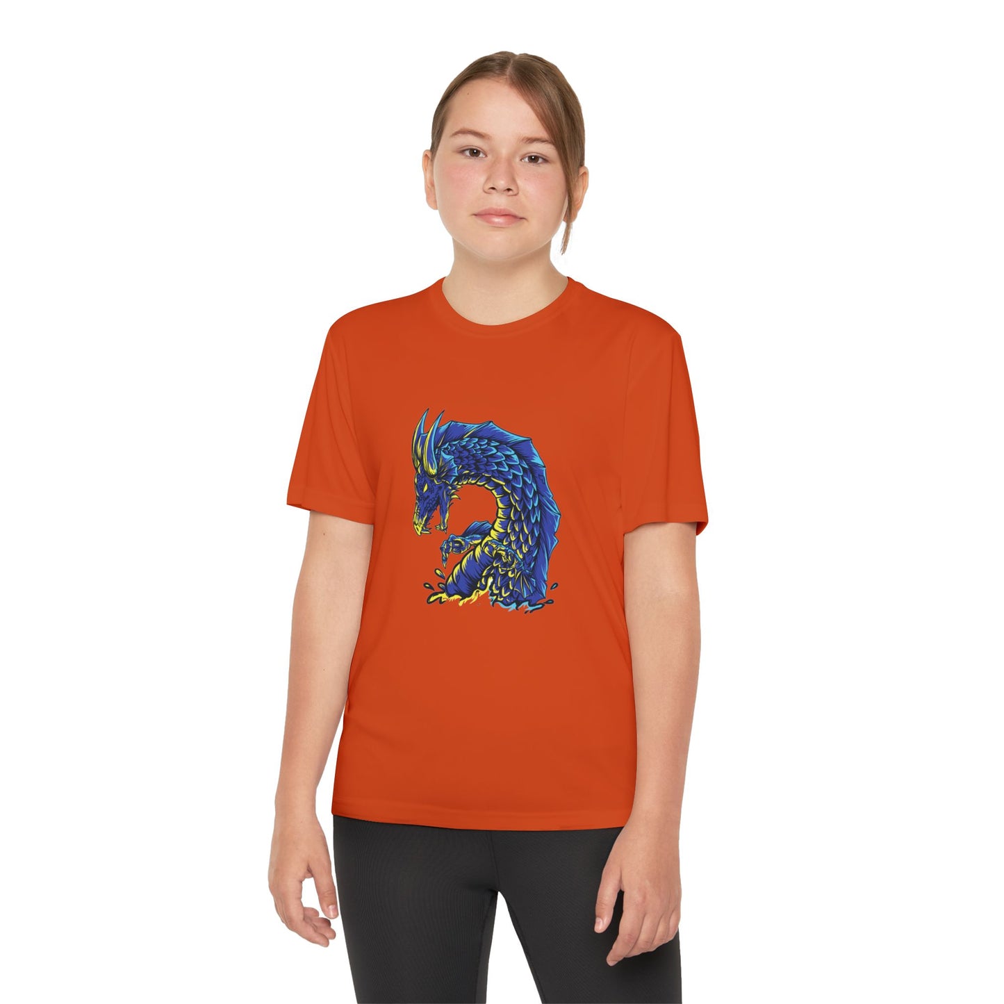 T-Shirt Youth Dragon Graphic Tee Competitive Spirit Shirt for Kids Epic Dragon Art Birthday Gift Sports Event Apparel