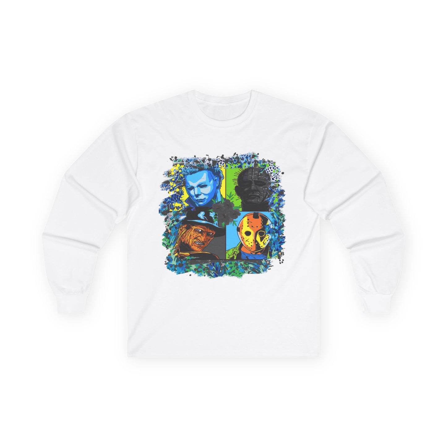 T-Shirt Artistic Long Sleeve Tee Unique Graphic Apparel Unisex Casual Wear Gift for Art Lovers Eco-Friendly Fashion Comfortable Layering Halloween